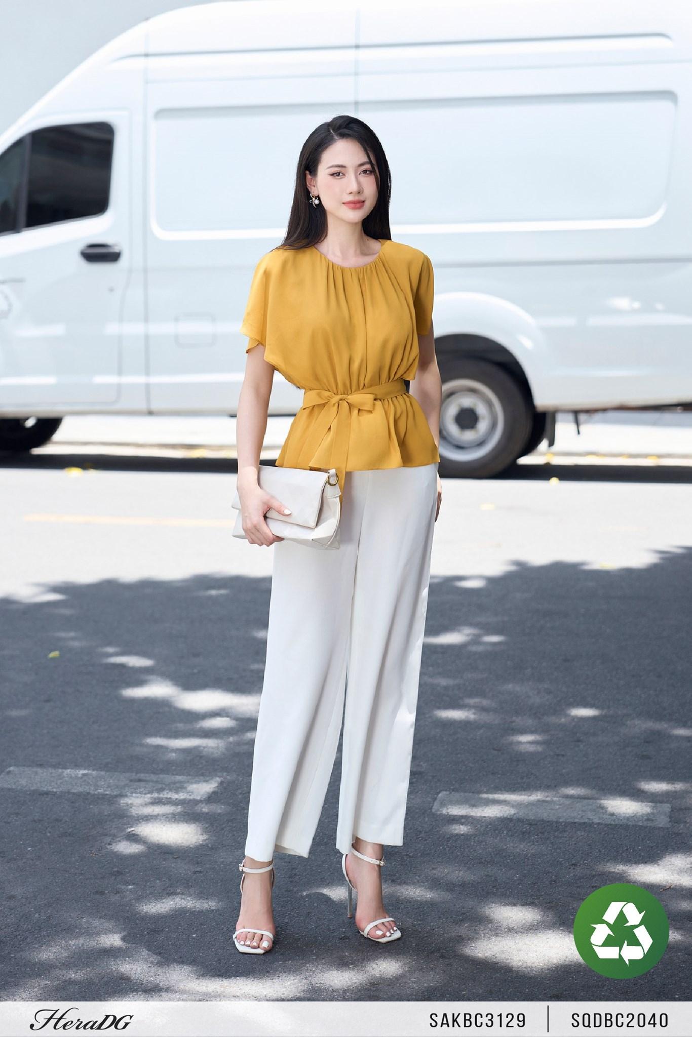 Áo kiểu nhún li eo