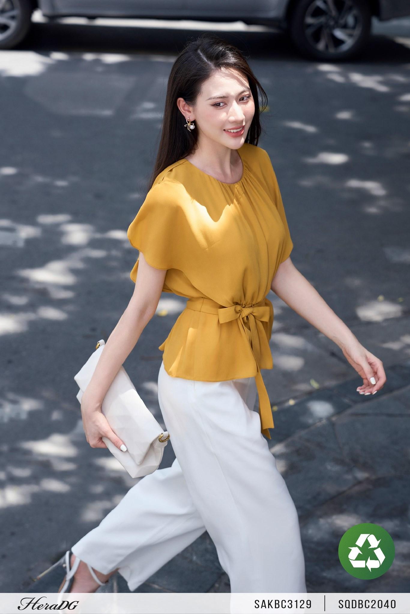 Áo kiểu nhún li eo