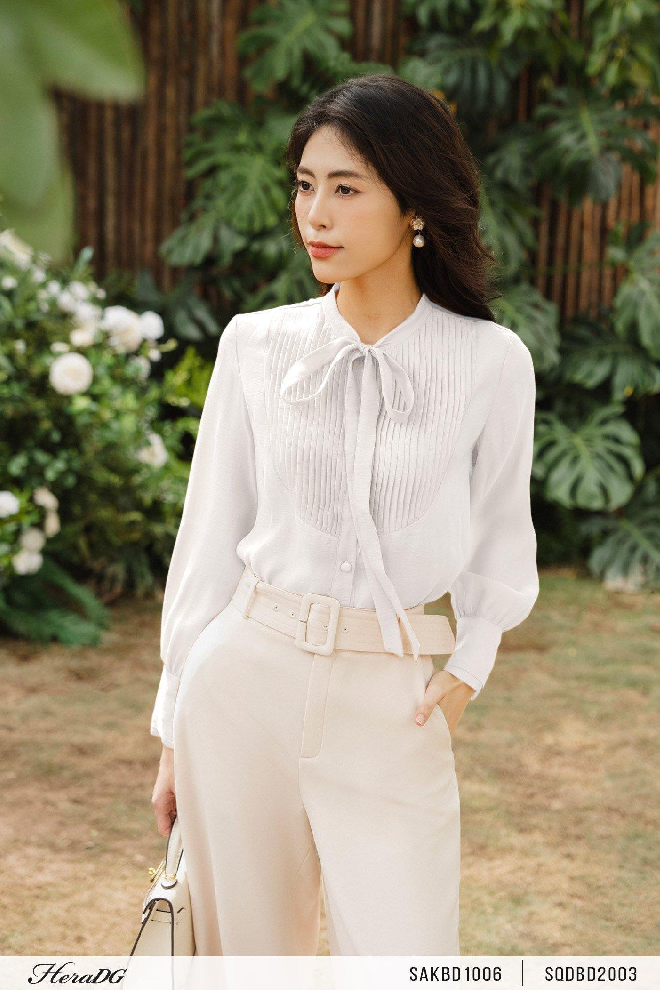Áo sơ mi tơ bấu li