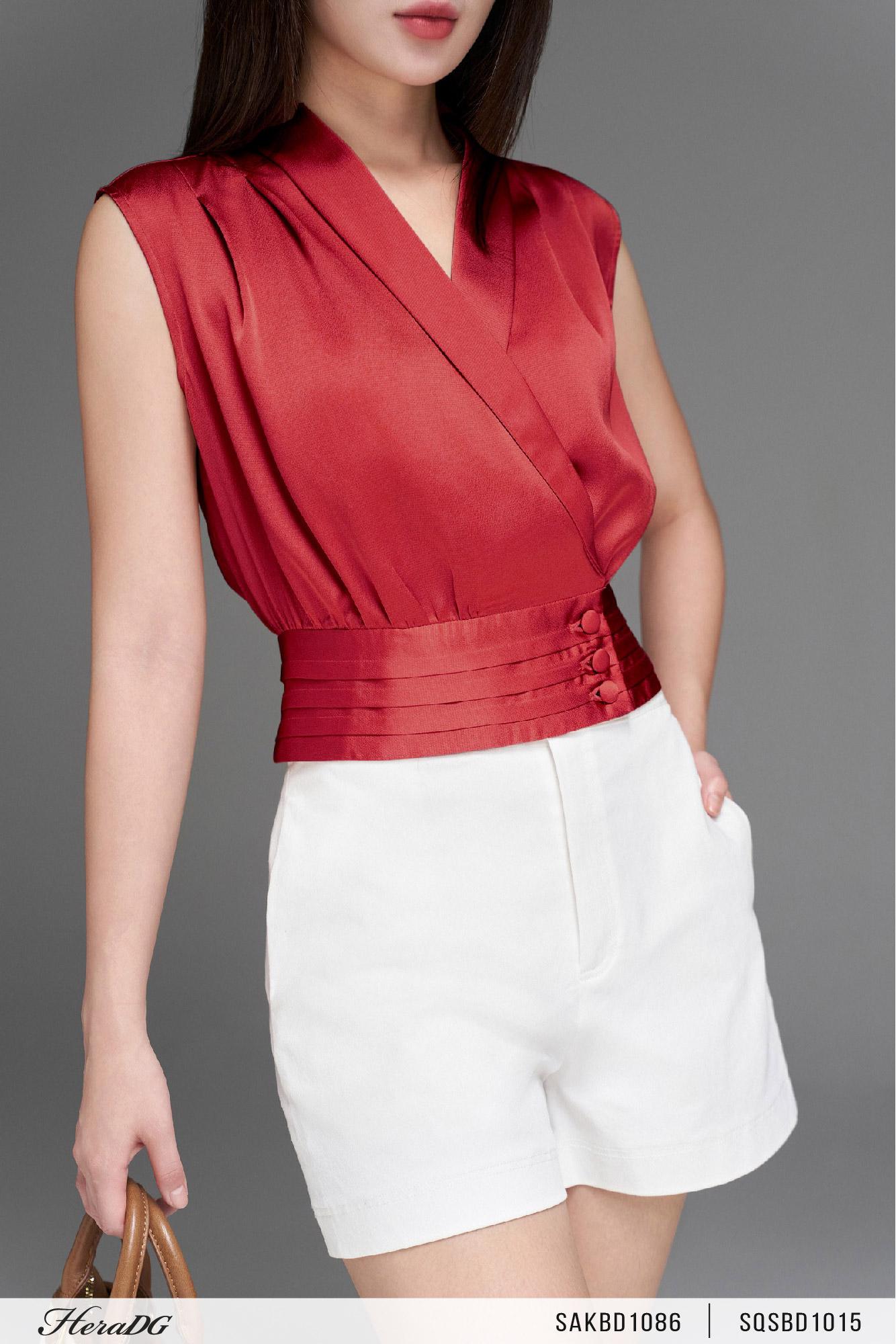 Áo kiểu cổ sam dáng croptop