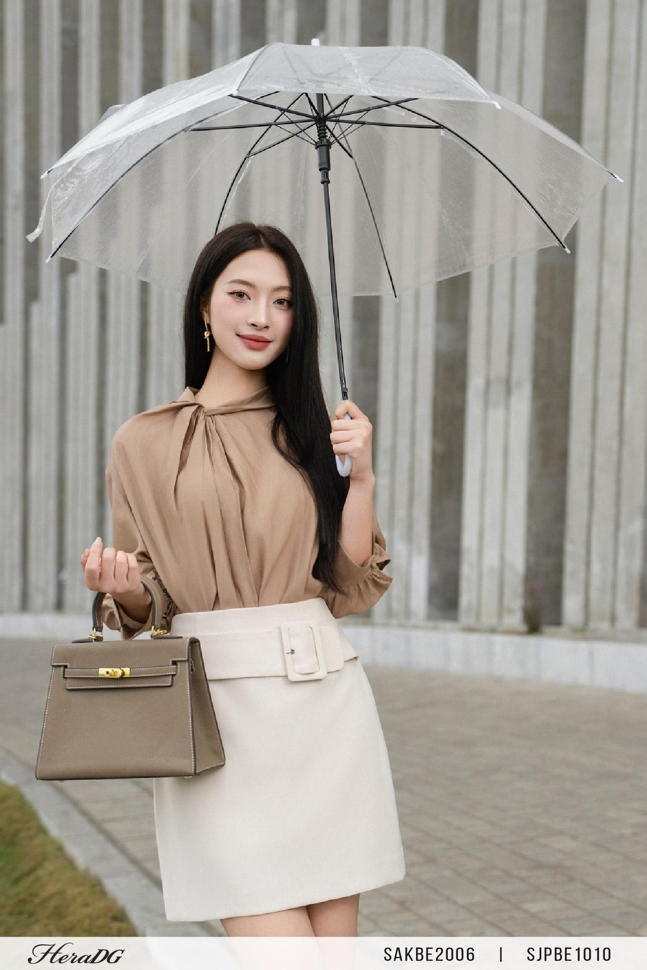 Áo tơ cổ vặn ly