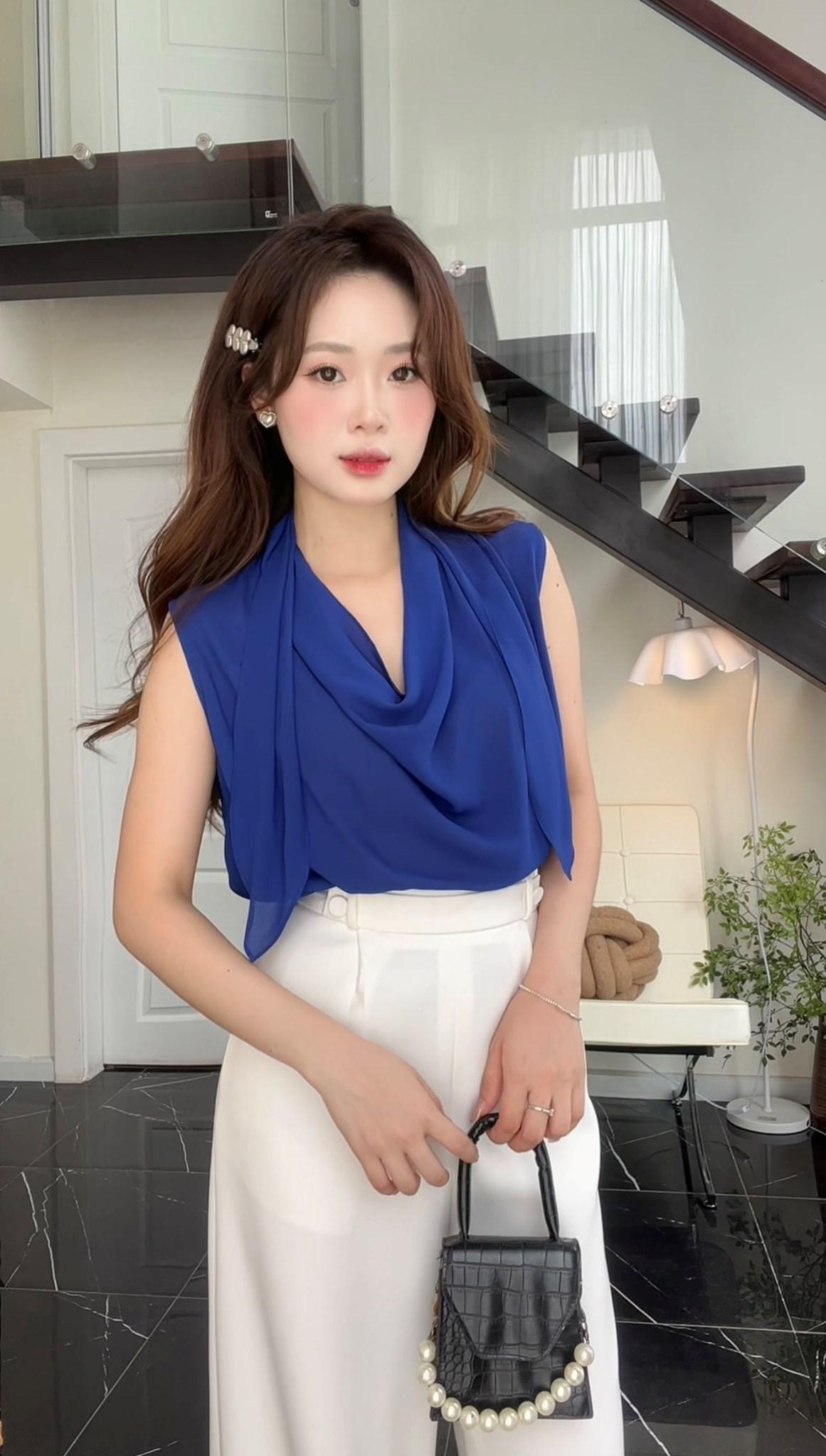 Áo kiểu cổ đổ