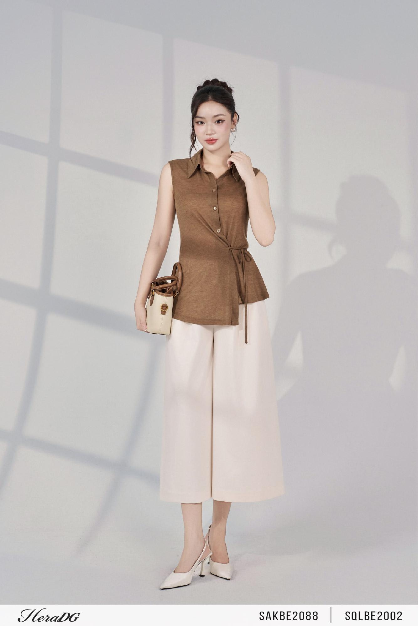 Áo kiểu vạt buộc