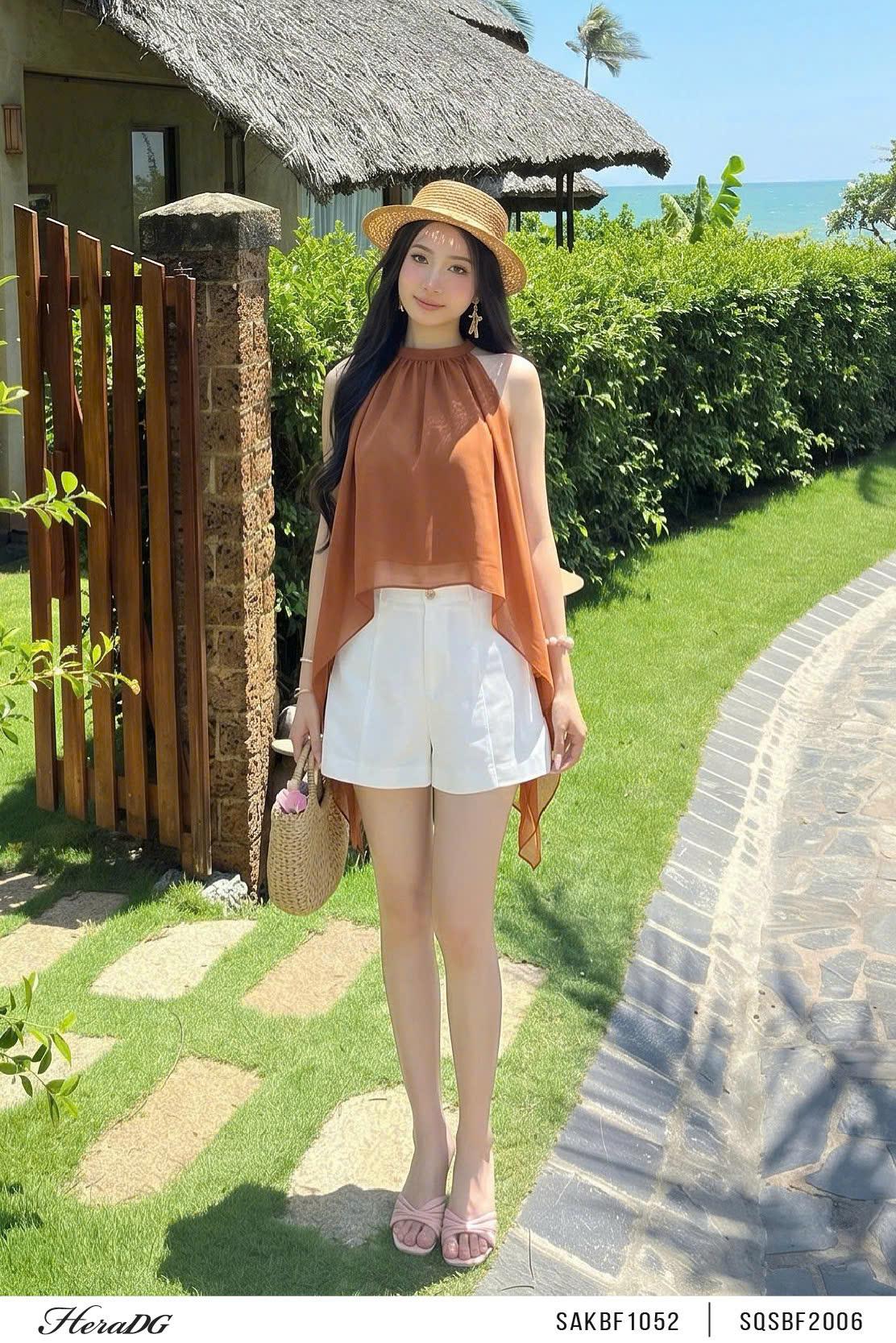 Áo tơ cổ yếm