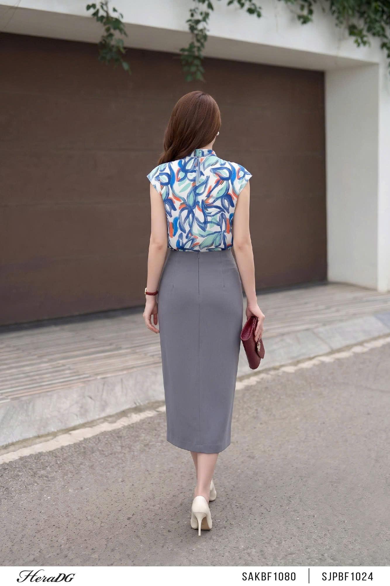 Áo lụa họa tiết