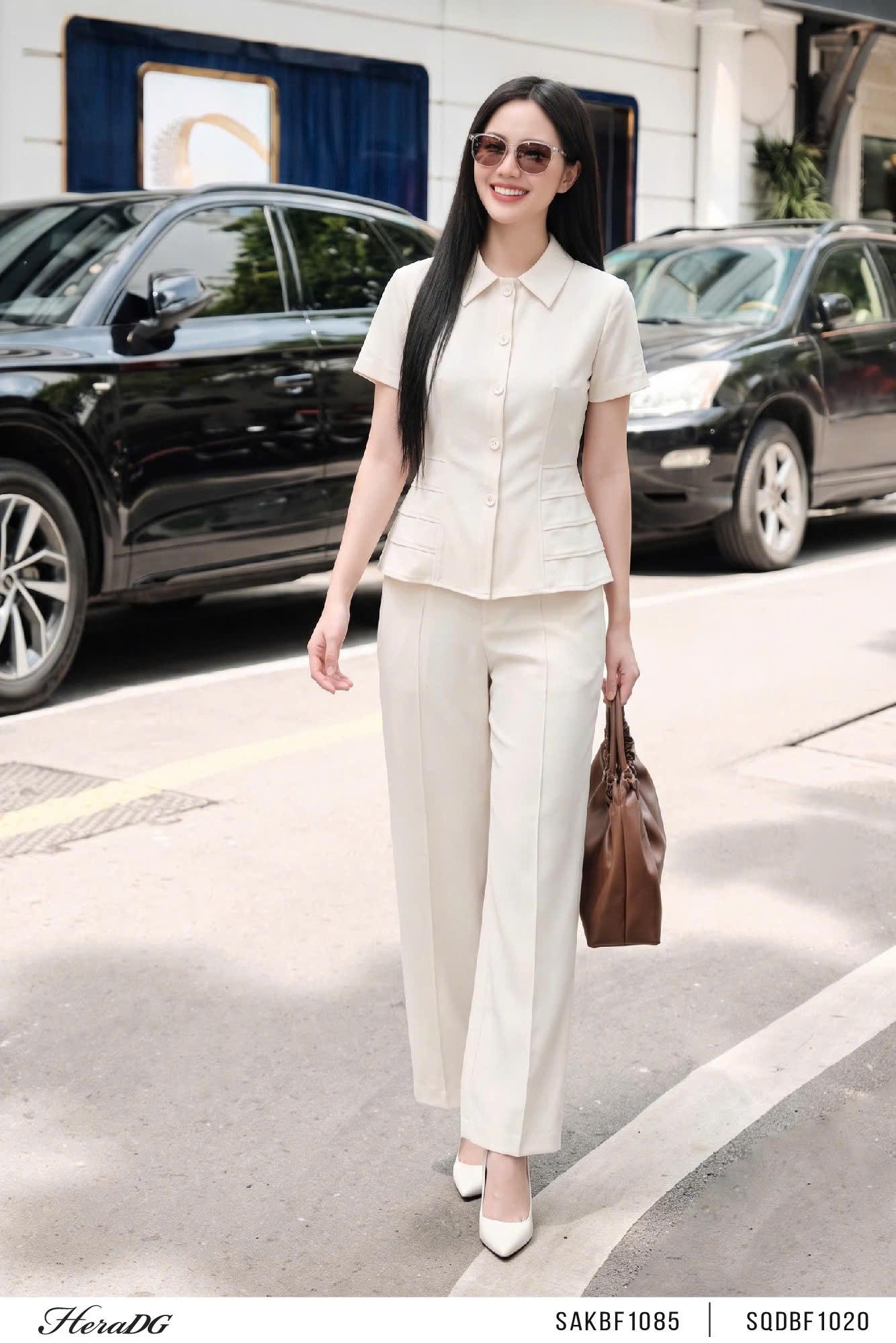 Áo peplum chần chỉ