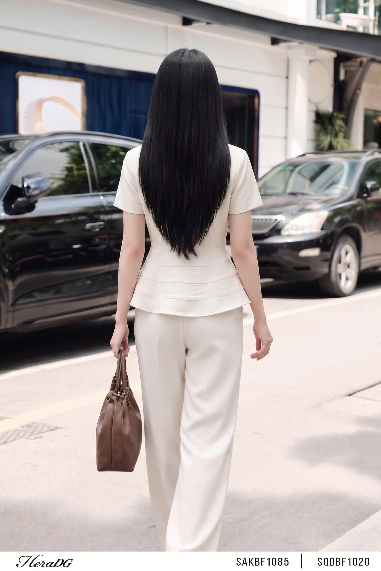 Áo peplum chần chỉ