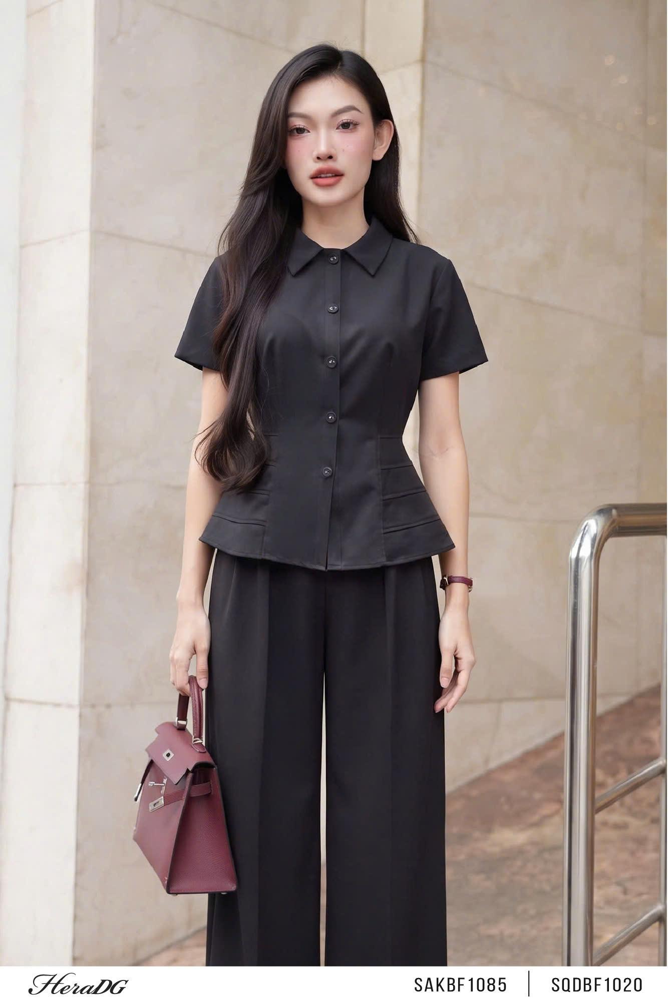 Áo peplum chần chỉ