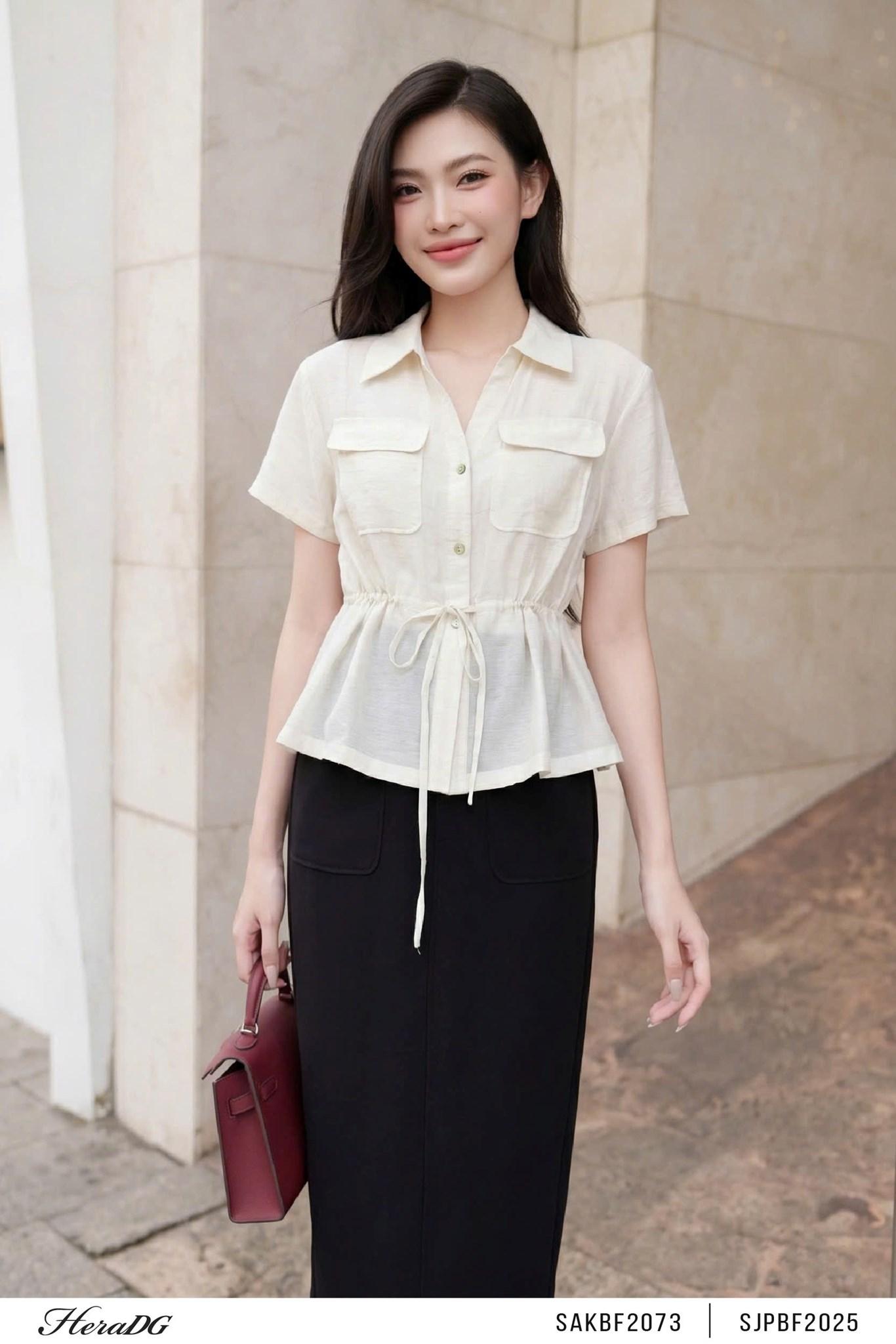 Áo kiểu eo rút dây