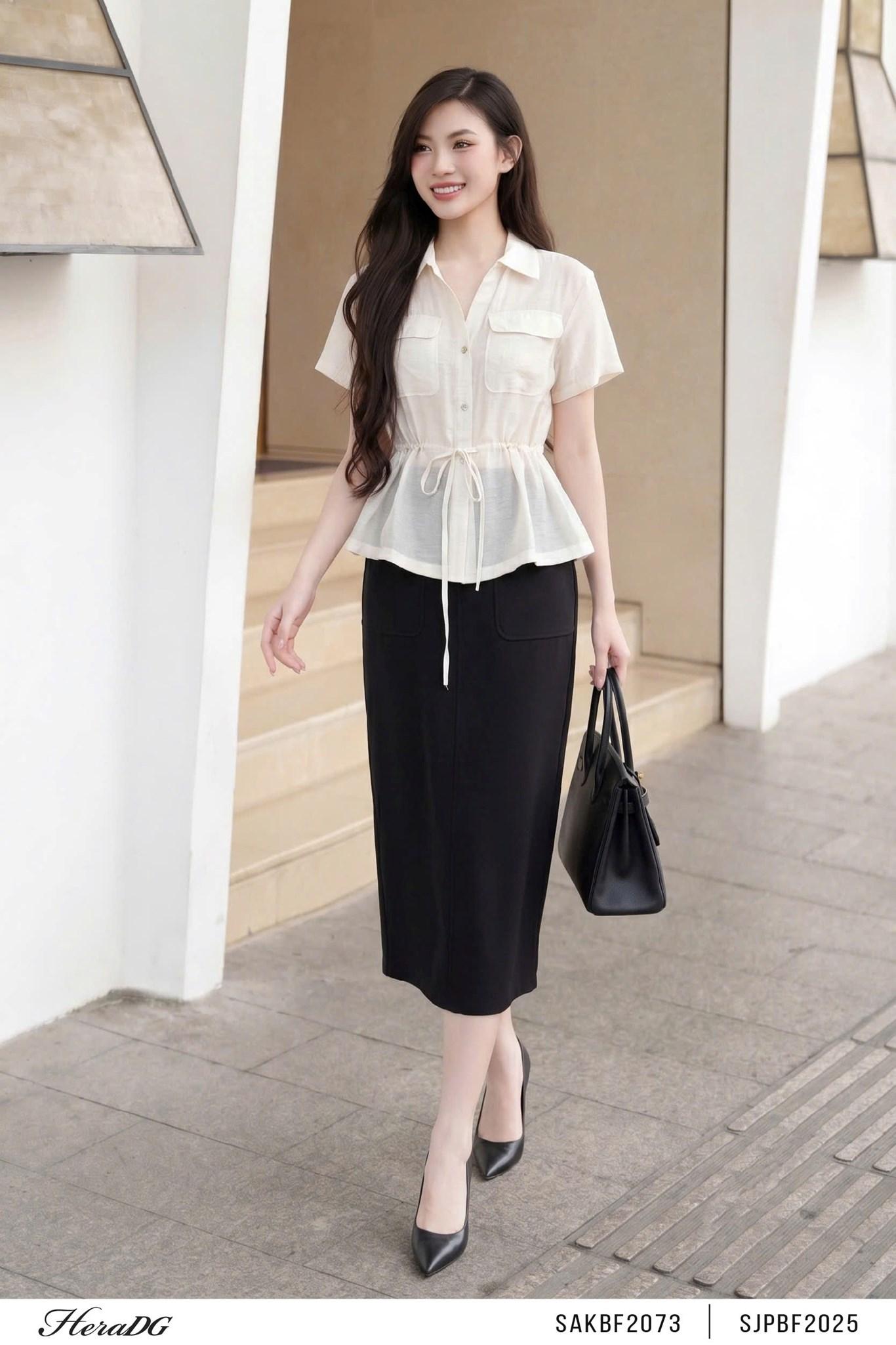 Áo kiểu eo rút dây