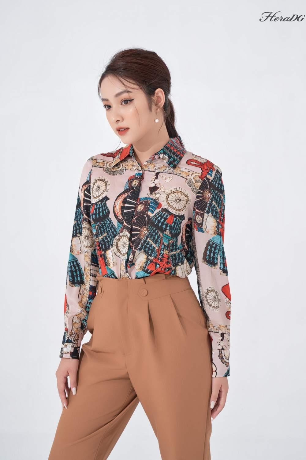 Áo sơ mi lụa cát cổ đức