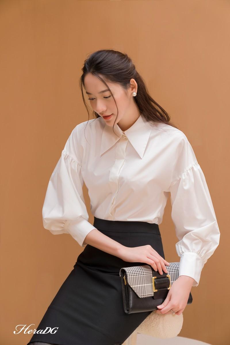 Áo sơ mi cổ đức to