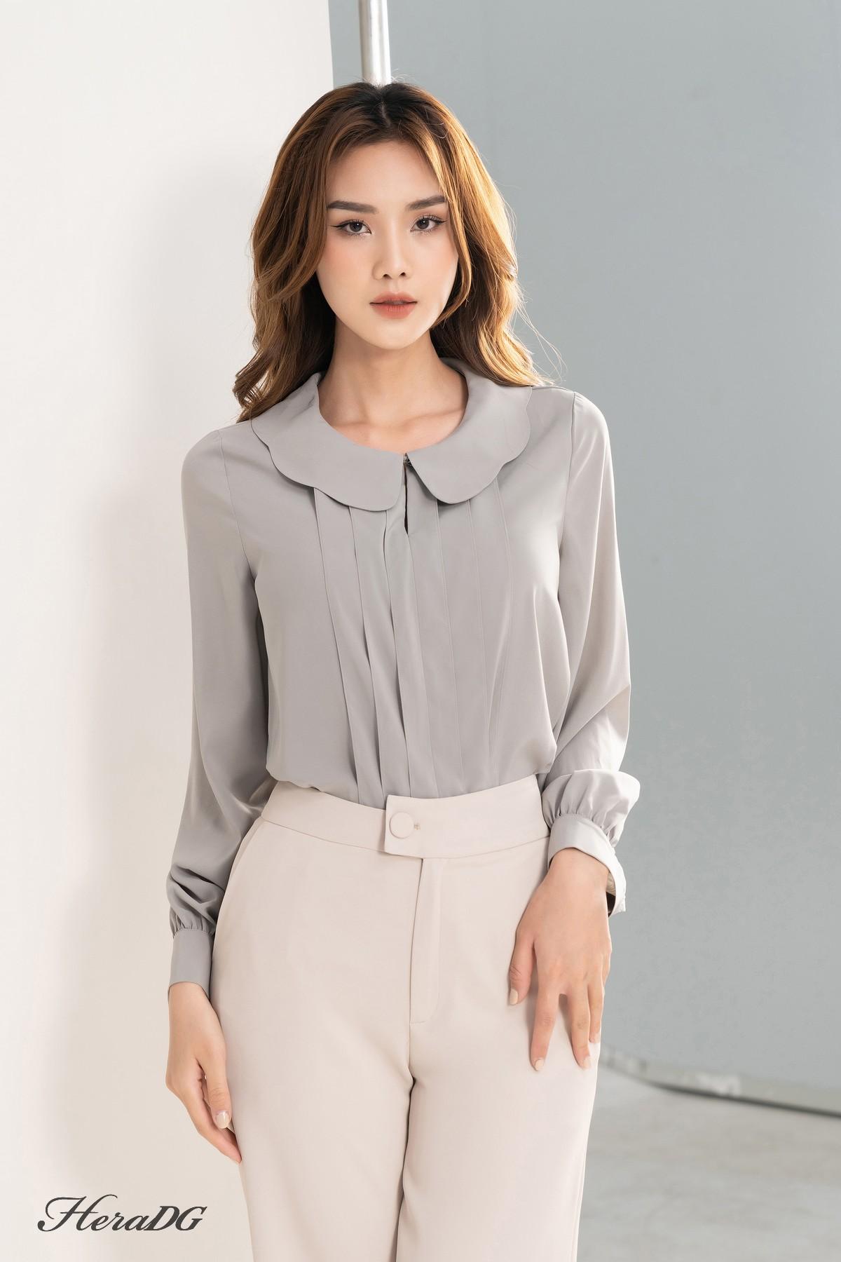 Áo sơ mi cổ vòng