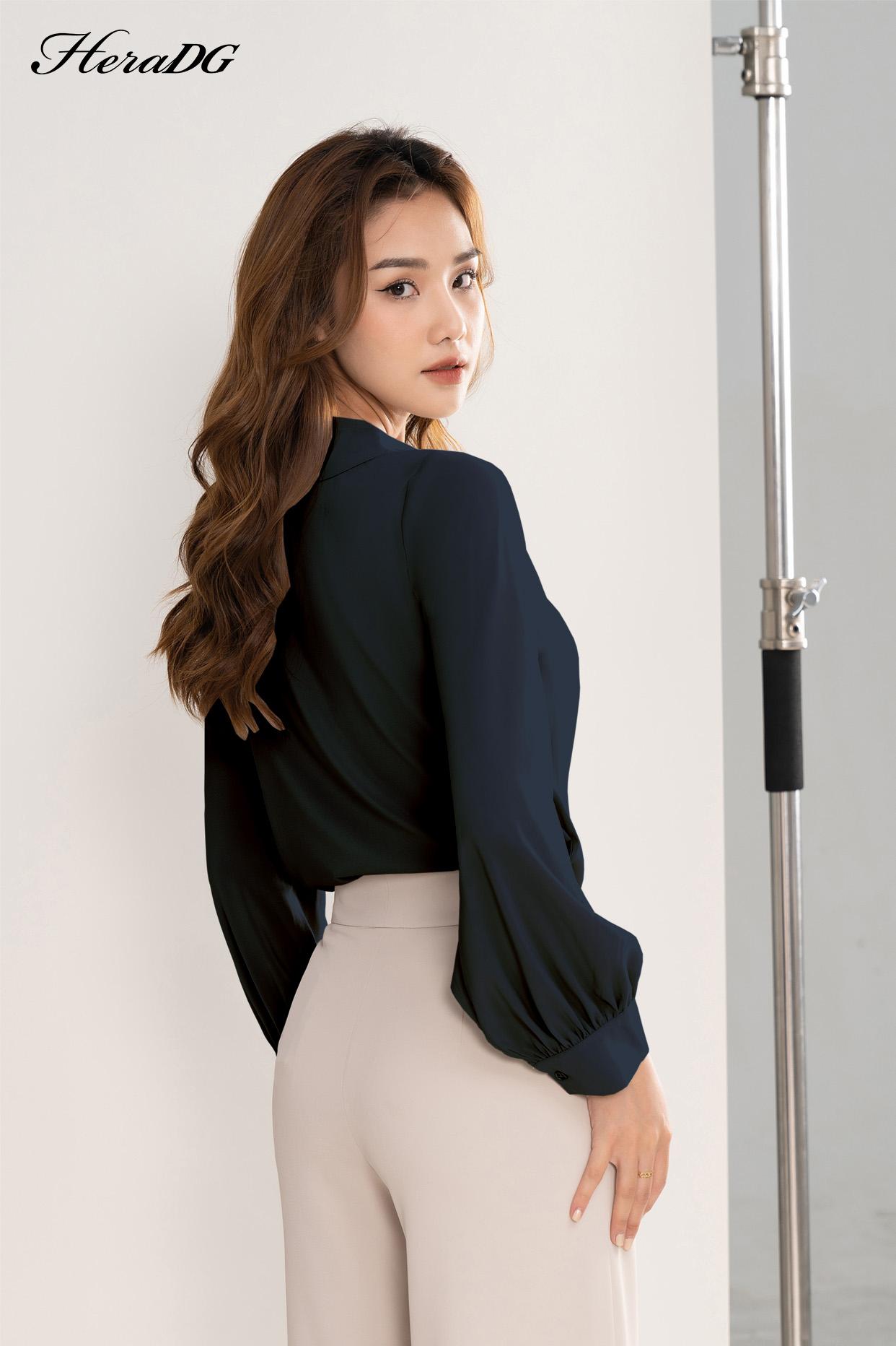 Áo sơ mi cổ vòng