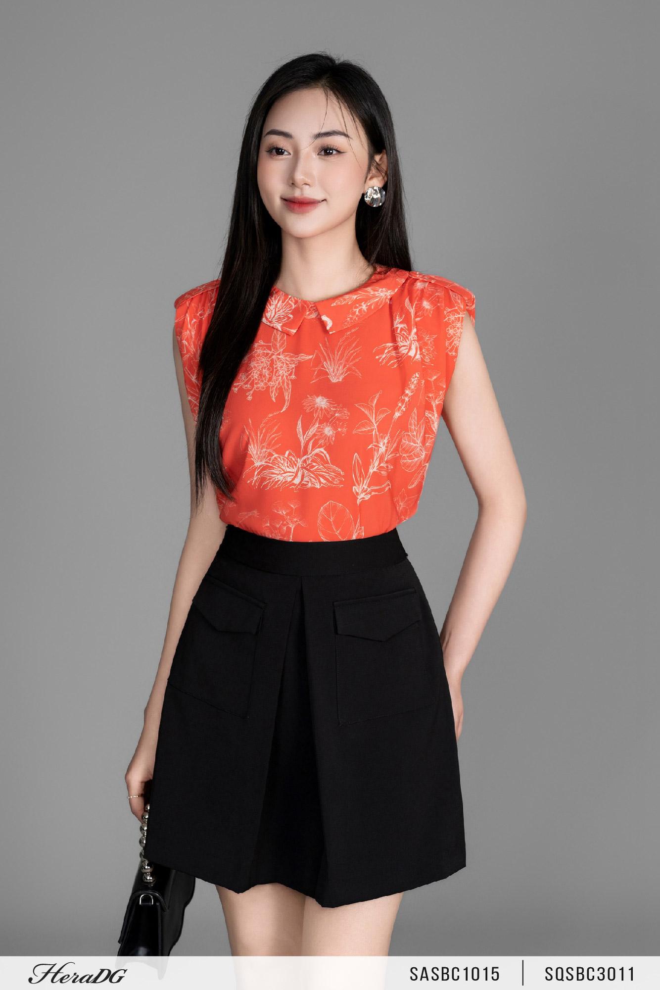 Áo kiểu, vai nhún chờm