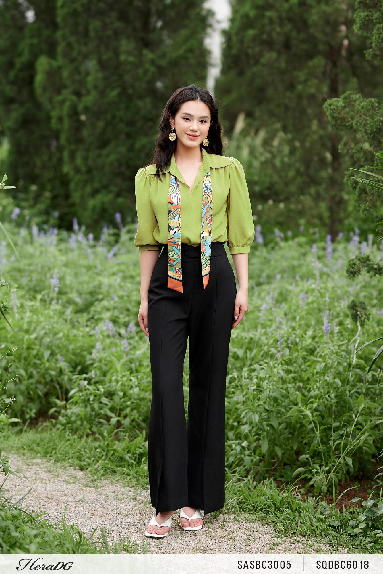 Áo kiểu tay lỡ, thắt nơ
