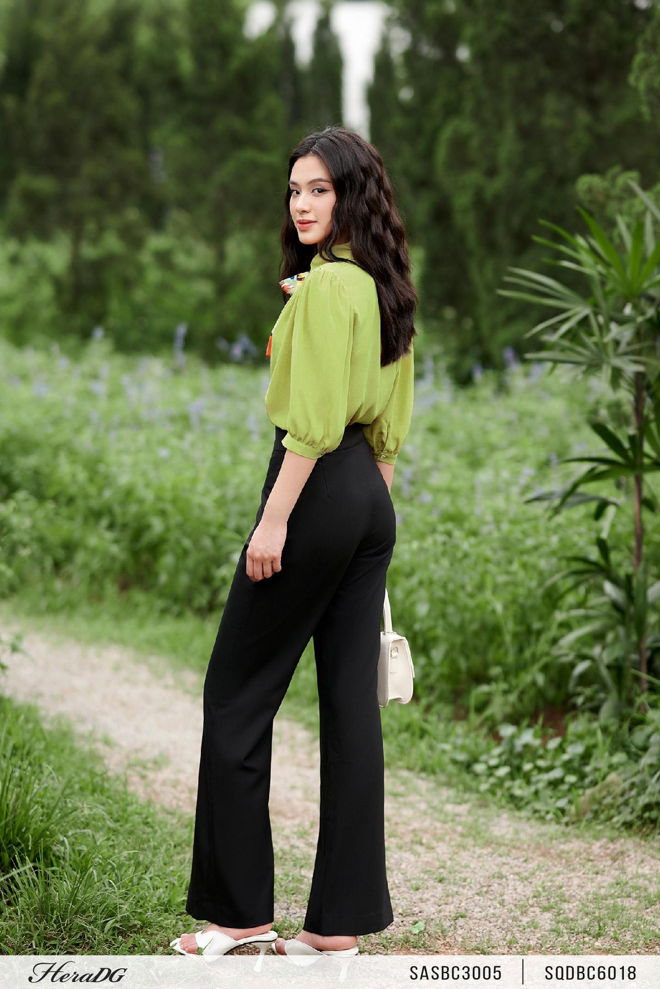 Áo kiểu tay lỡ, thắt nơ