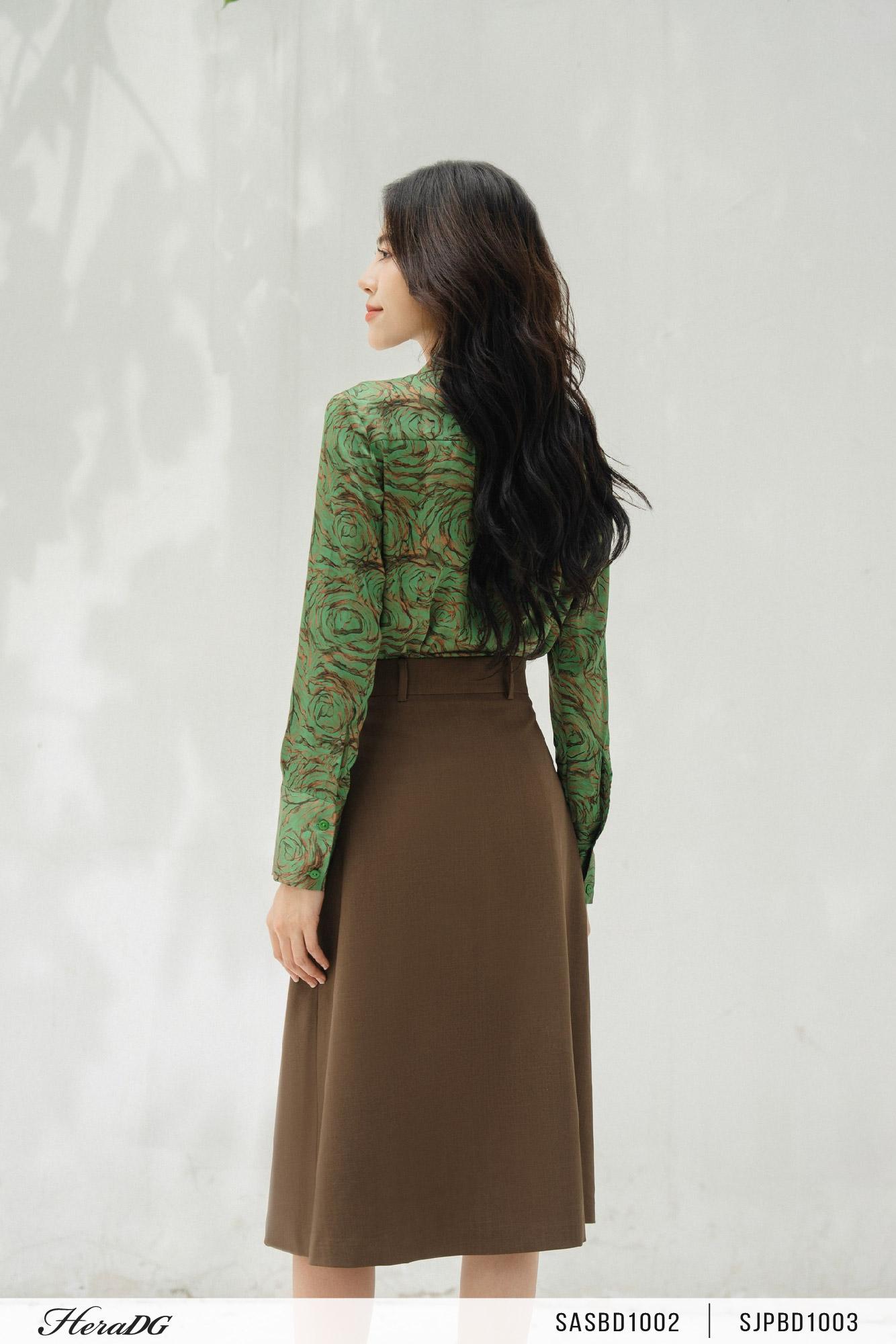 Áo sơ mi lụa dài tay