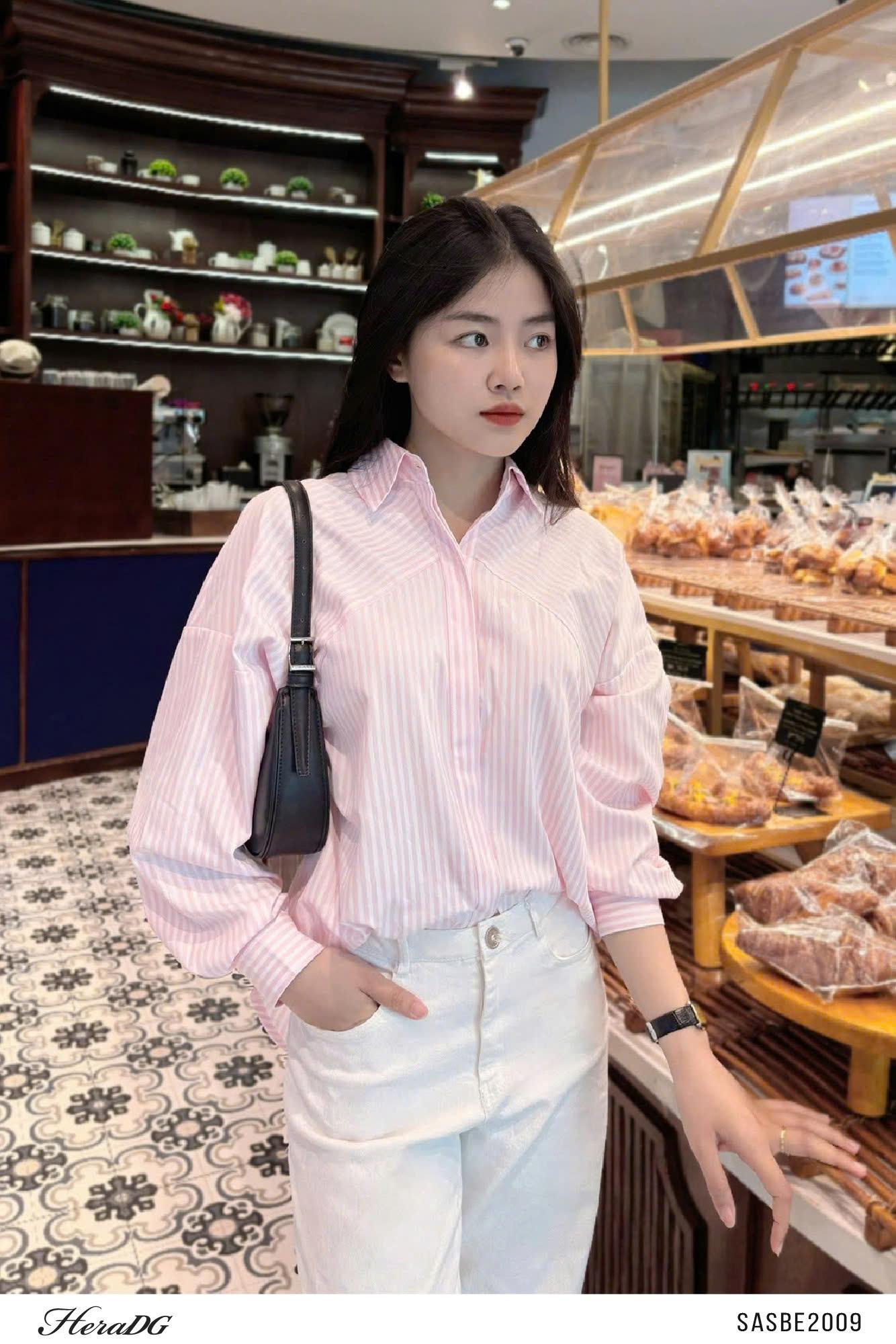 Áo sơ mi poplin kẻ
