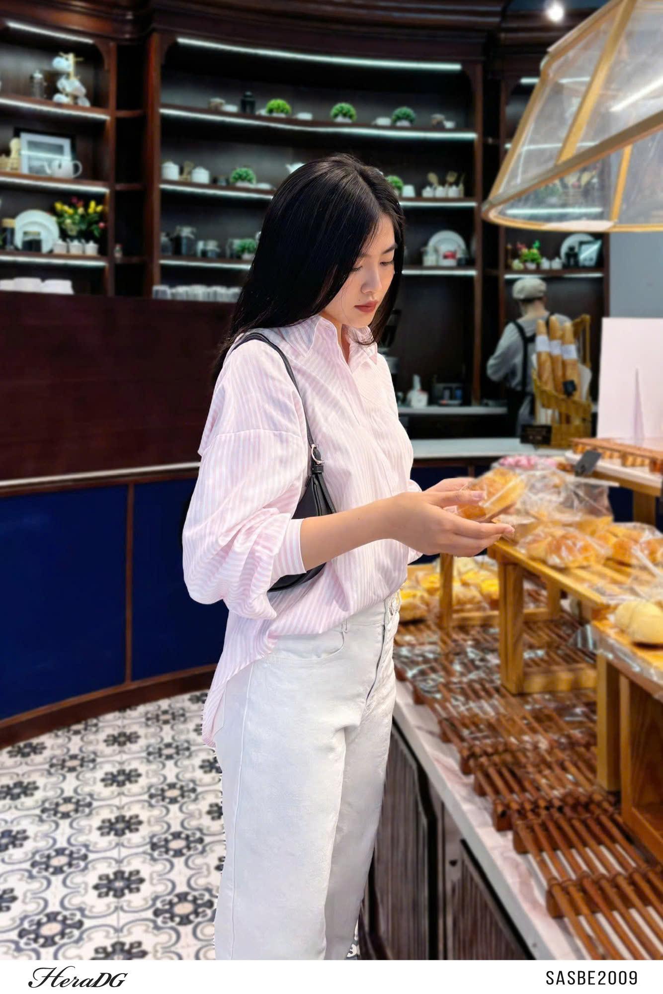 Áo sơ mi poplin kẻ
