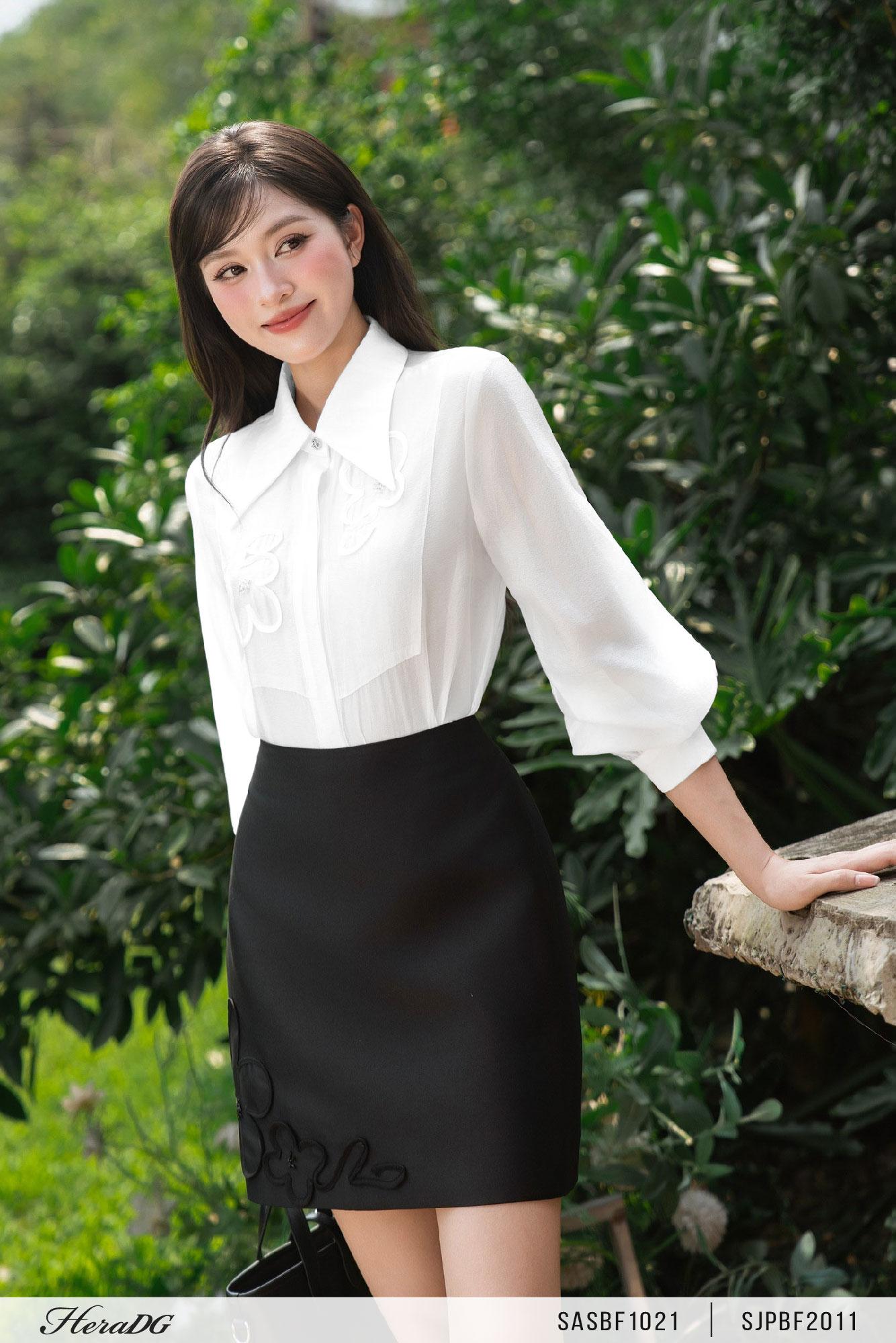 Áo sơ mi hoa nổi