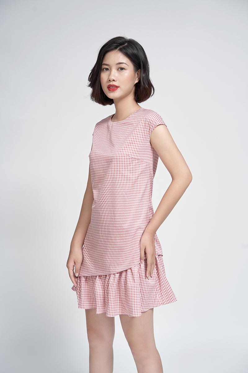 Đầm suông tay chờm