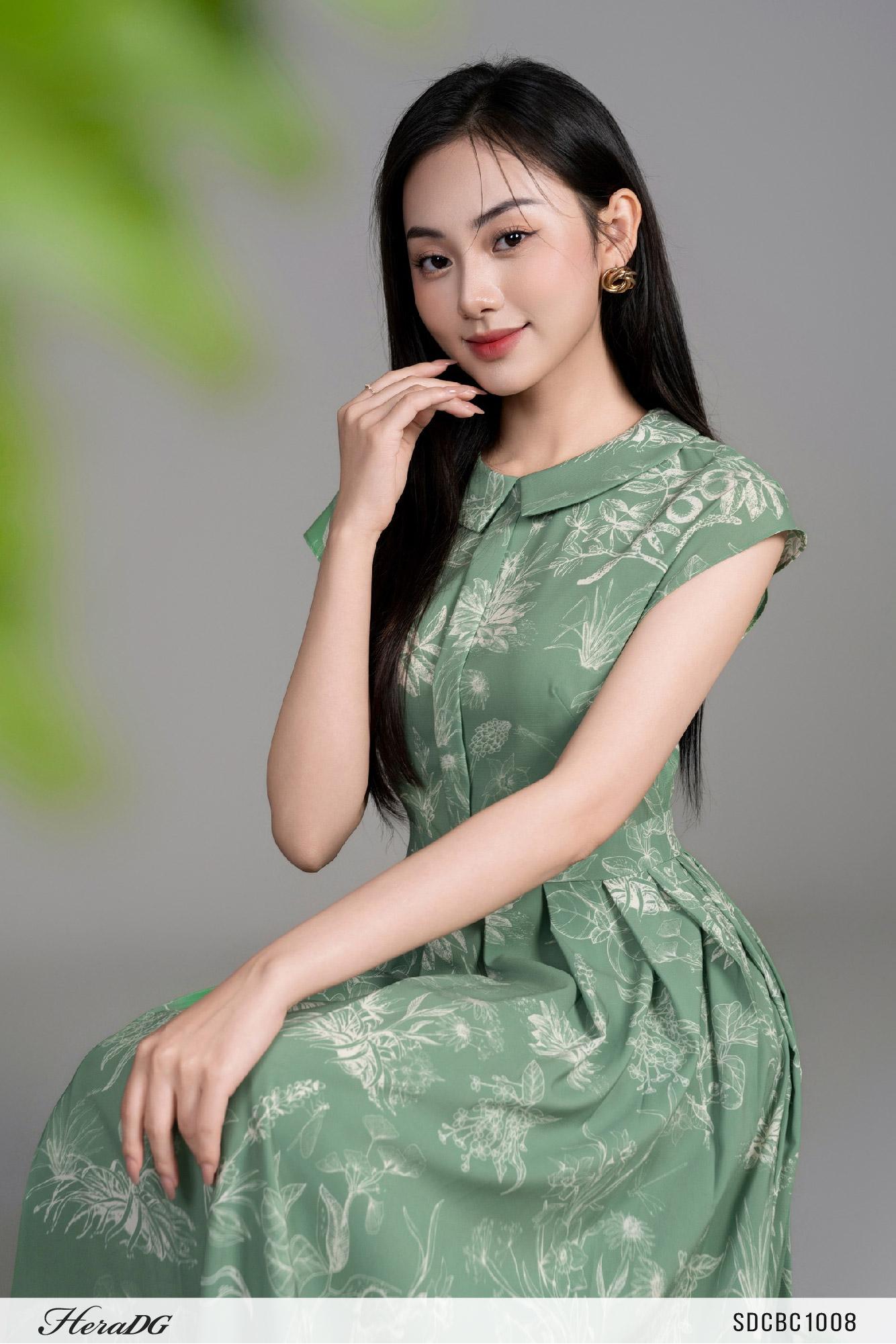 Đầm xoè tay chờm