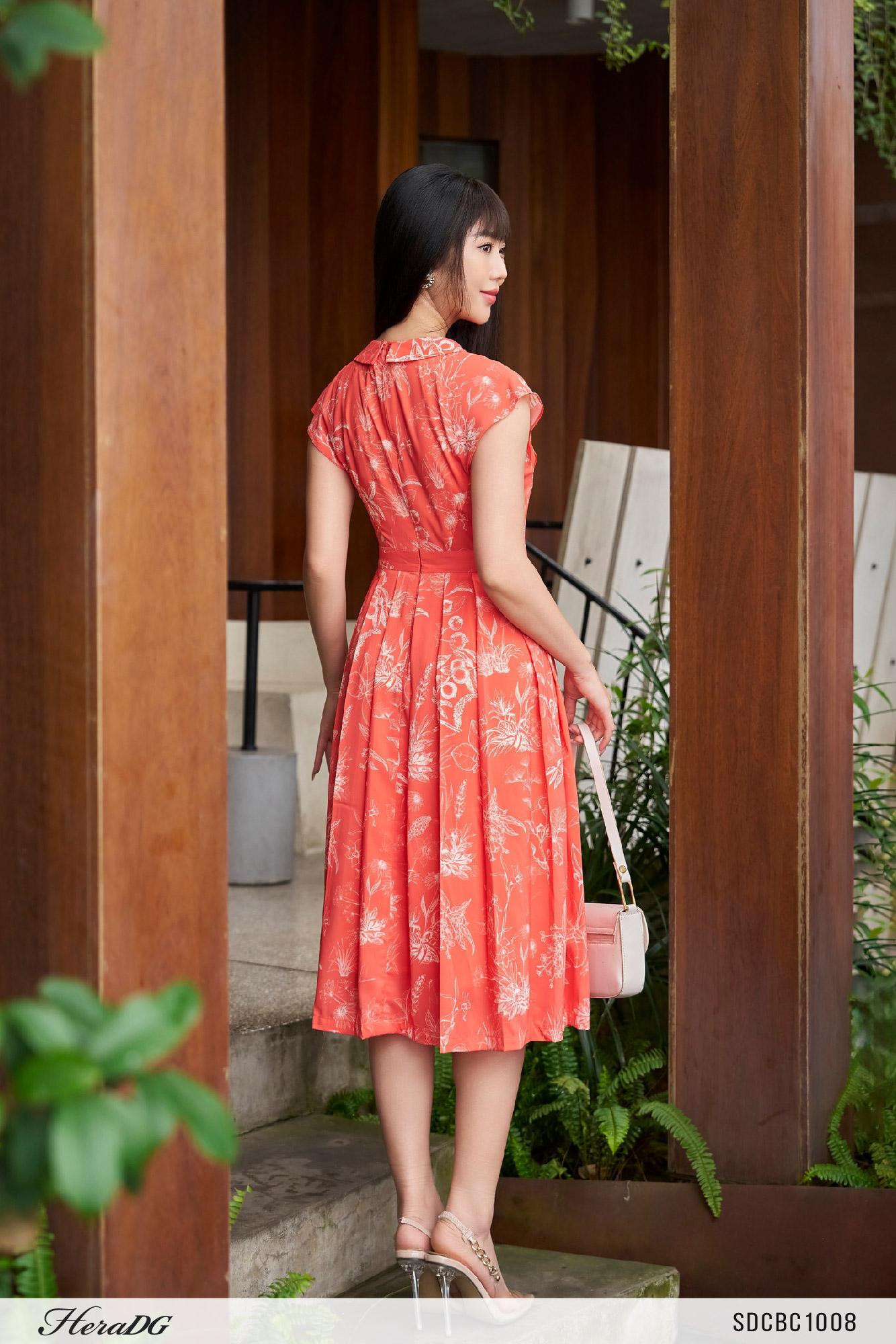 Đầm xoè tay chờm