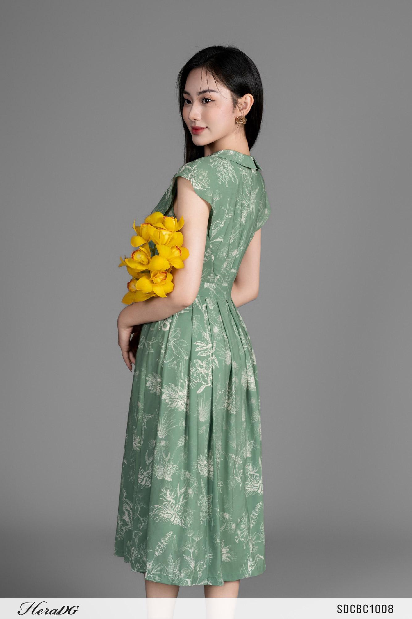 Đầm xoè tay chờm