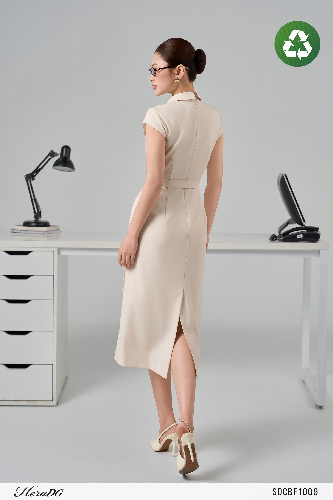 Đầm cổ đức không tay