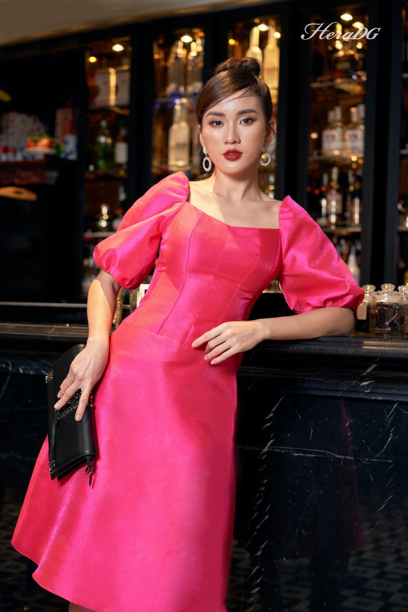 Đầm xòe tay bồng