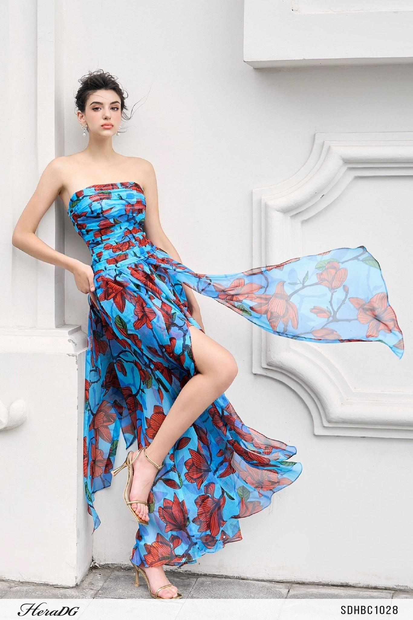 Đầm dạ hội xoè cúp ngực