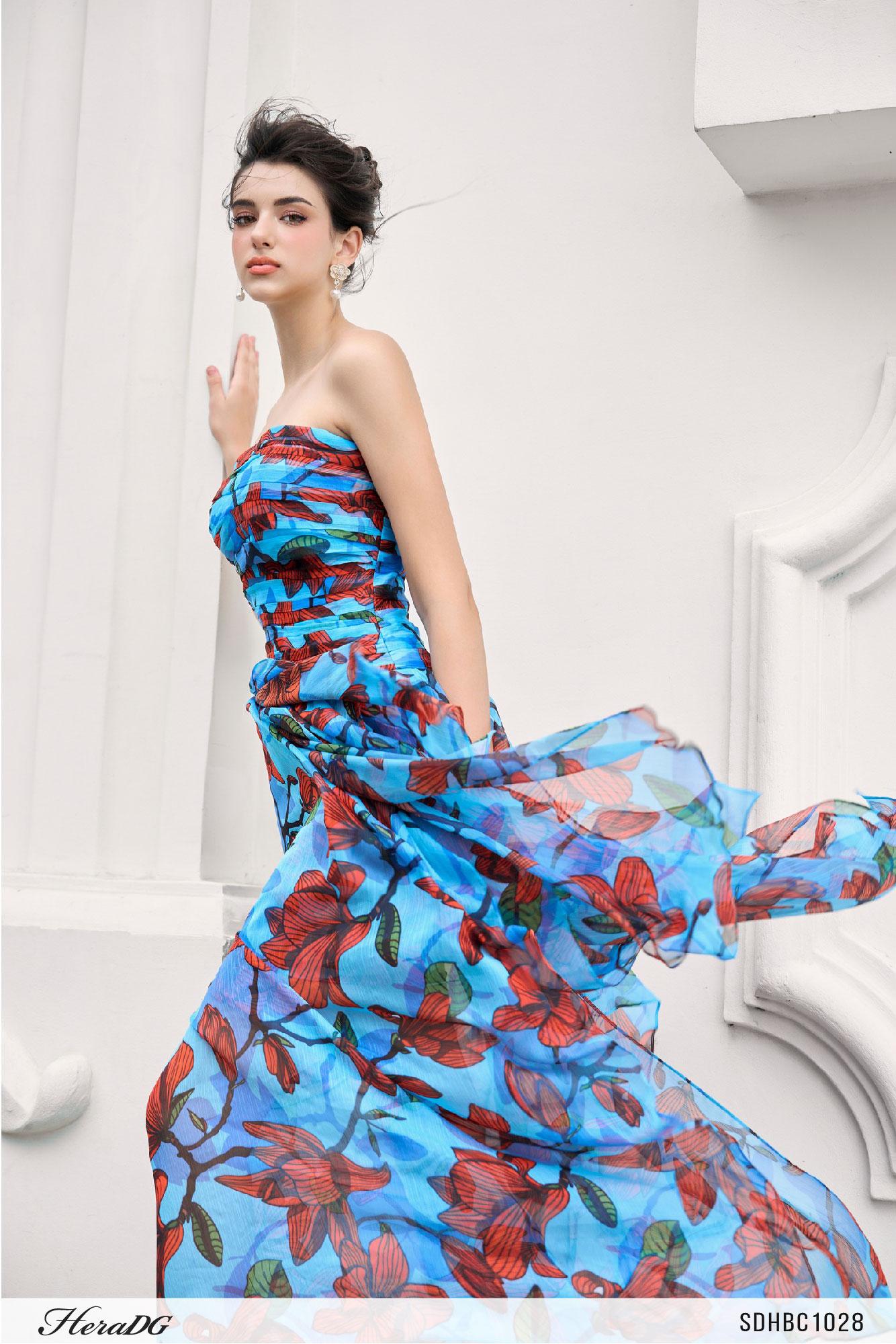 Đầm dạ hội xoè cúp ngực