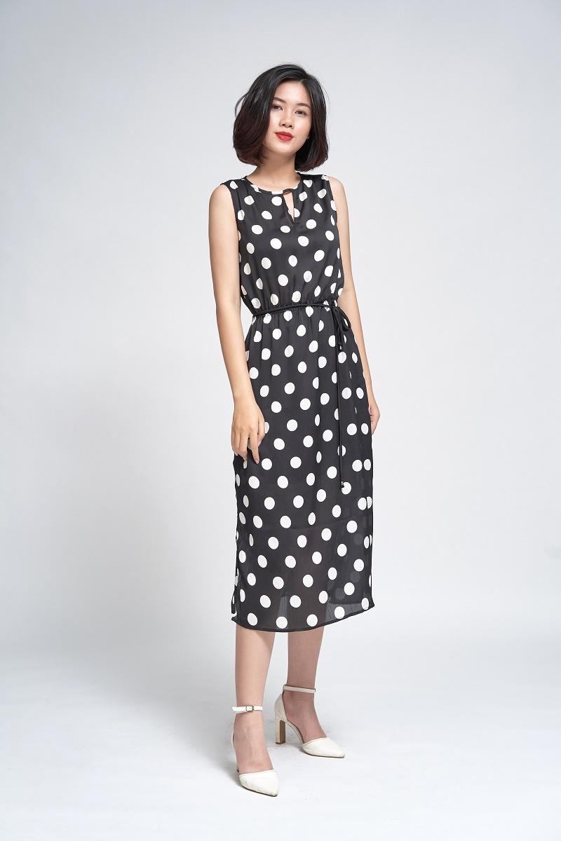 Đầm maxi sát nách