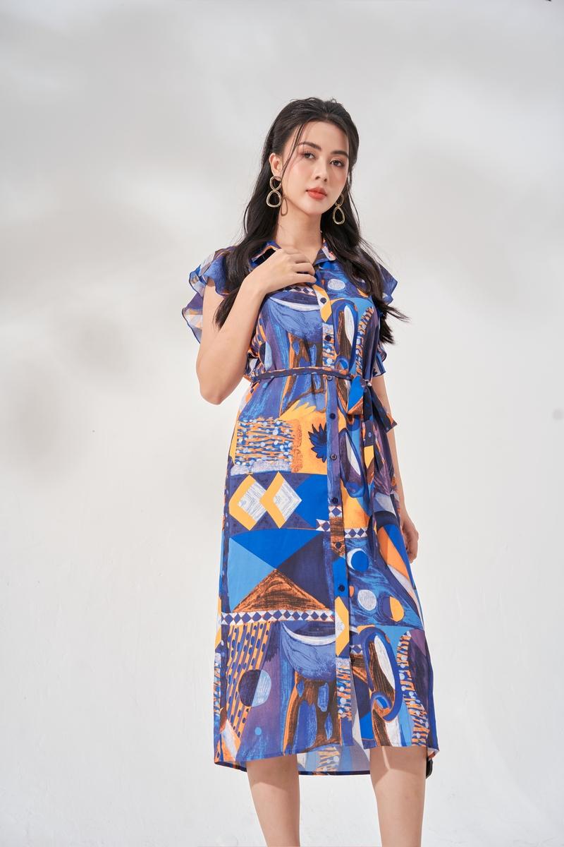 Đầm sơ mi suông