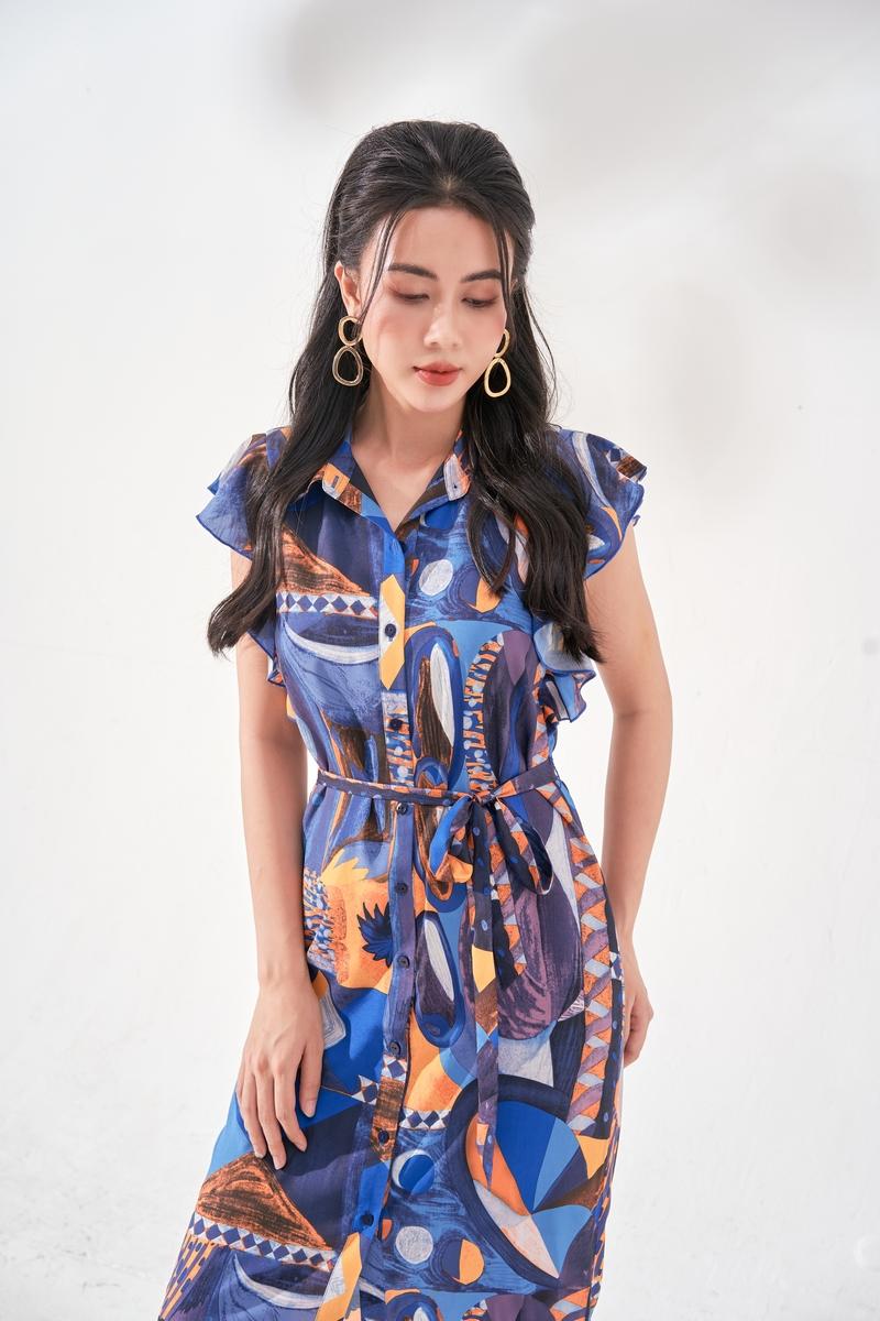Đầm sơ mi suông