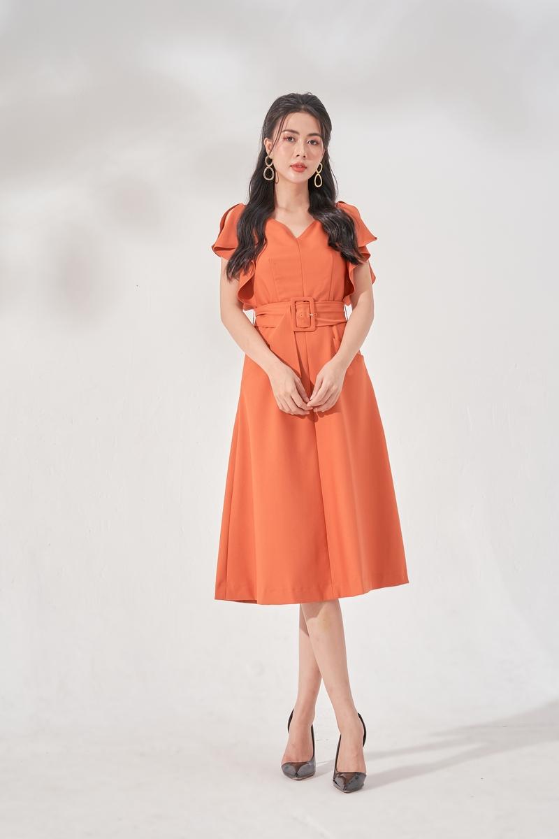 Đầm xòe tay bèo