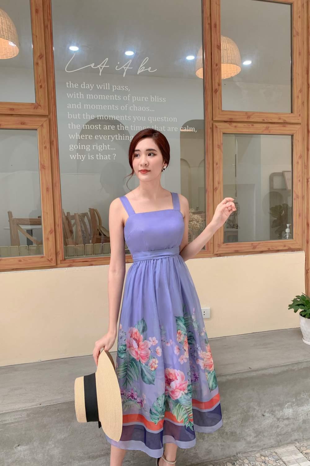 Đầm xòe 2 dây