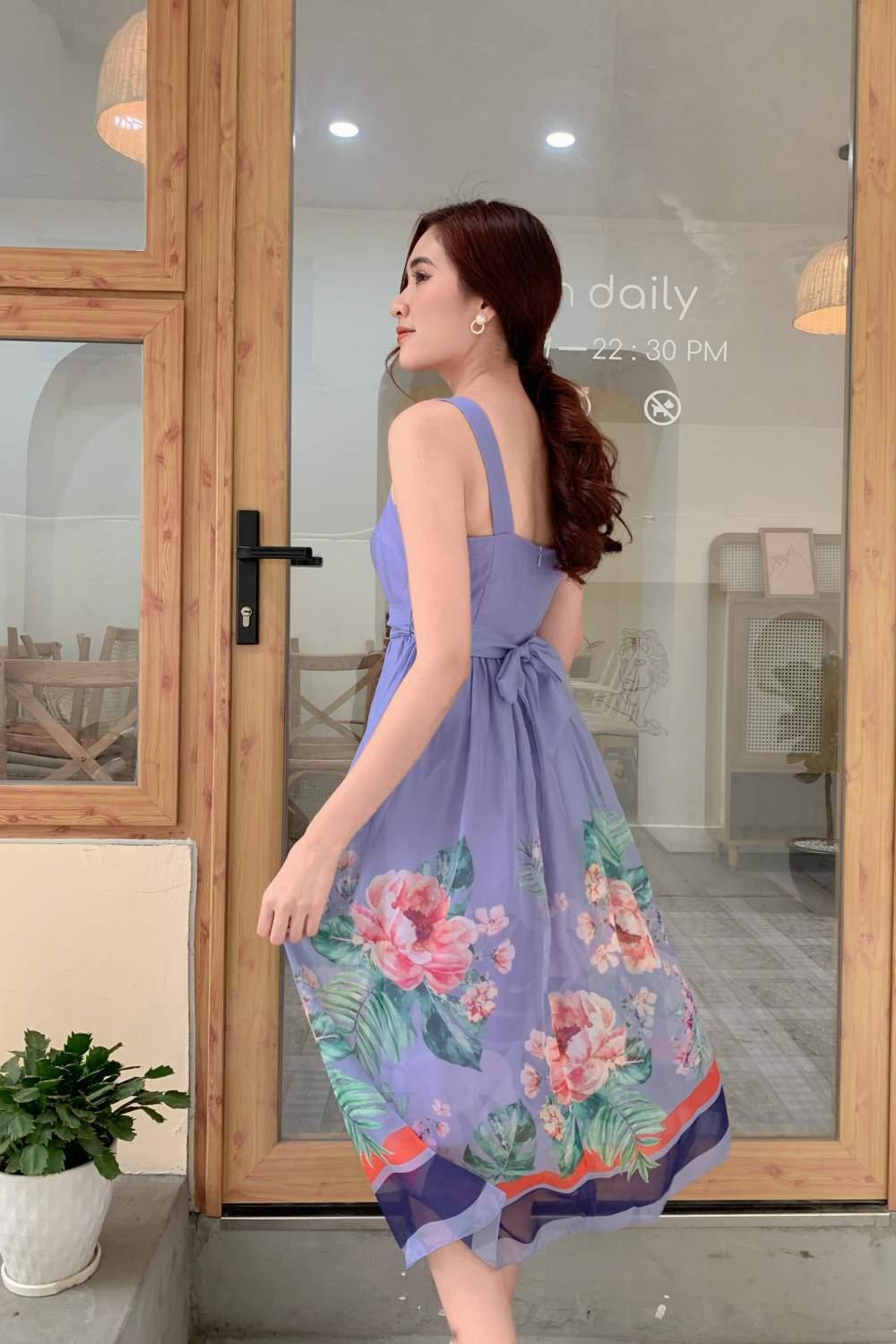 Đầm xòe 2 dây