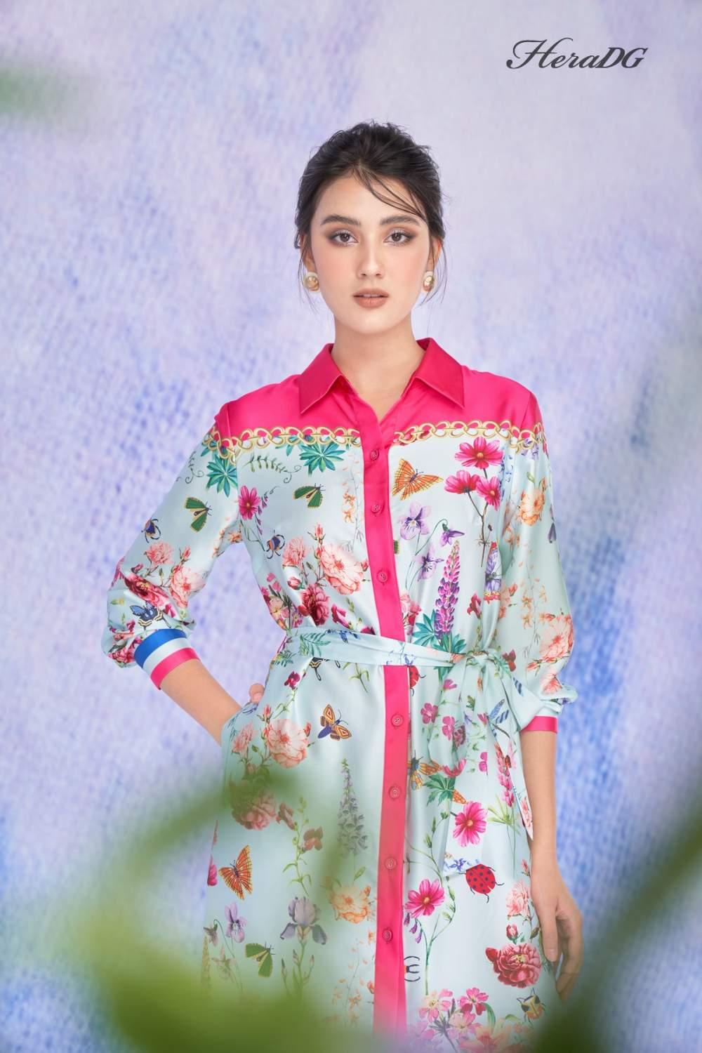 Đầm sơ mi cổ đức