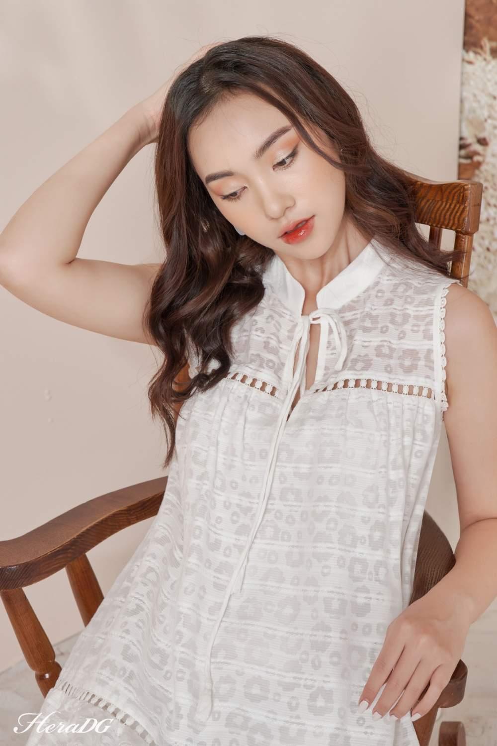 Đầm maxi nơ cổ
