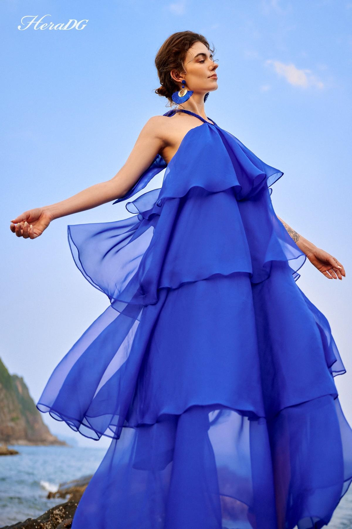 Đầm maxi 4 tầng