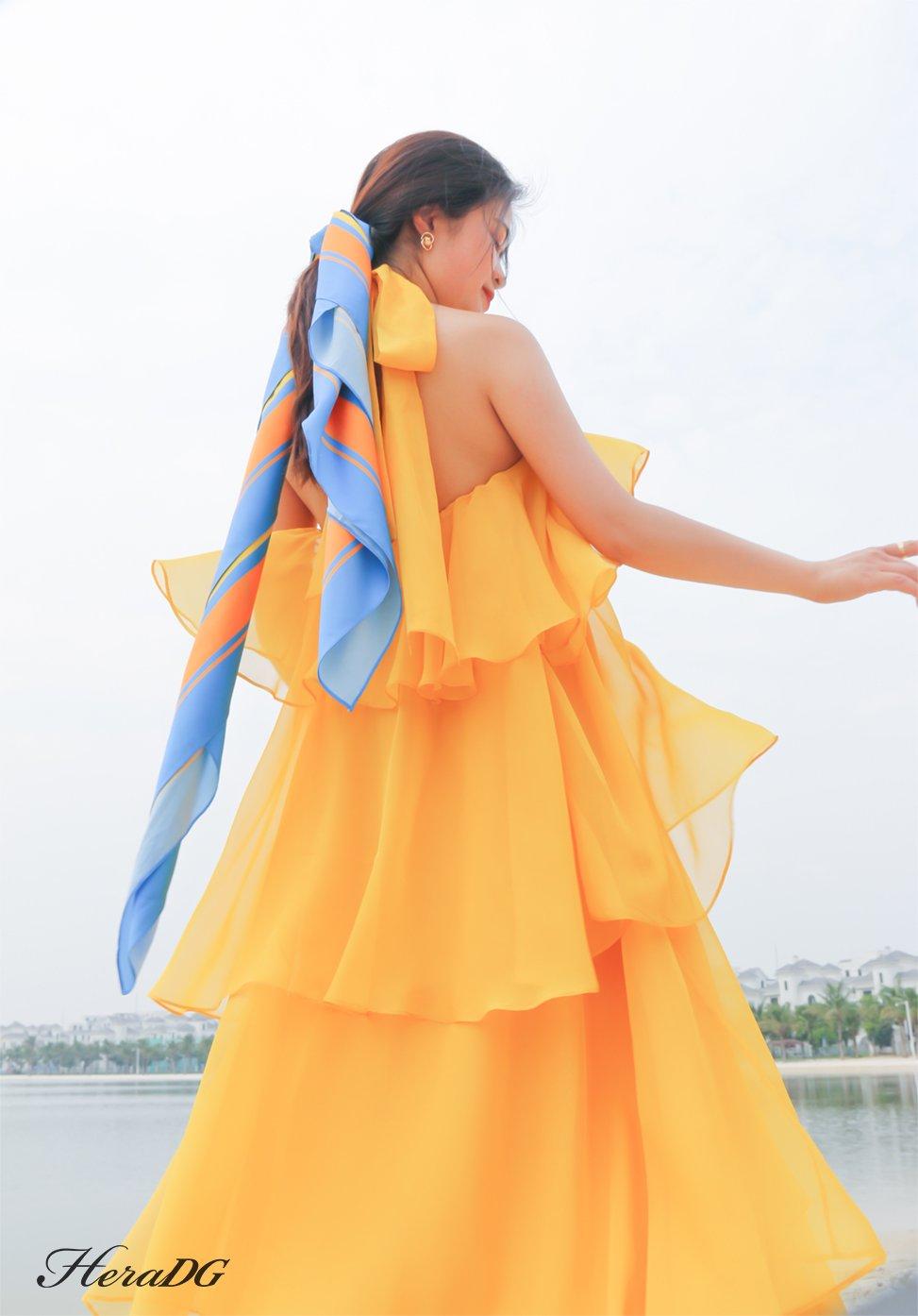 Đầm maxi 4 tầng