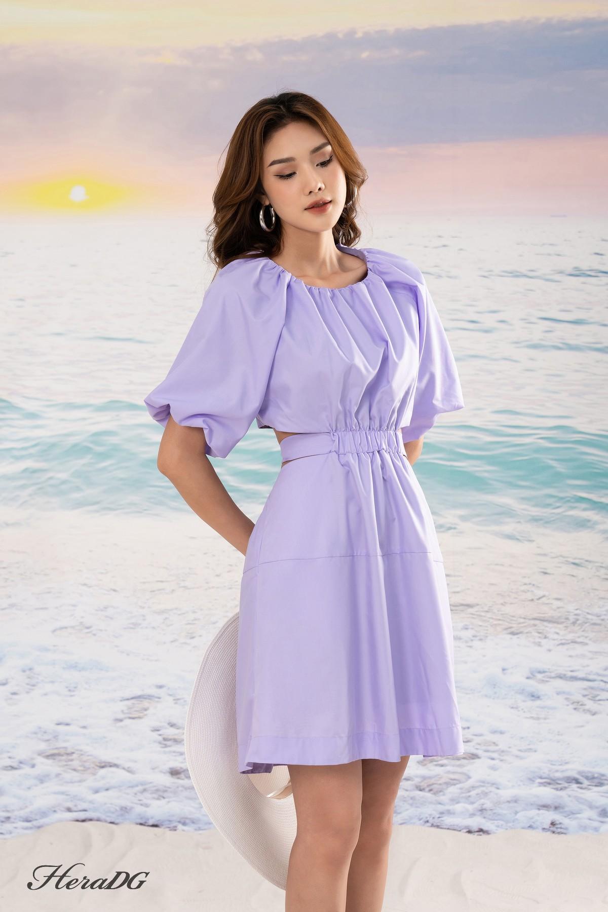 Đầm xoè thắt dây lưng
