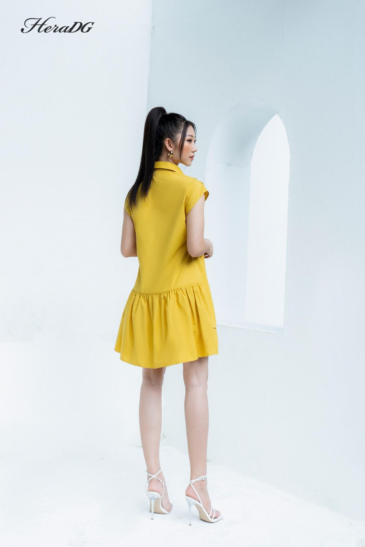 Đầm vai chờm, nhún chân
