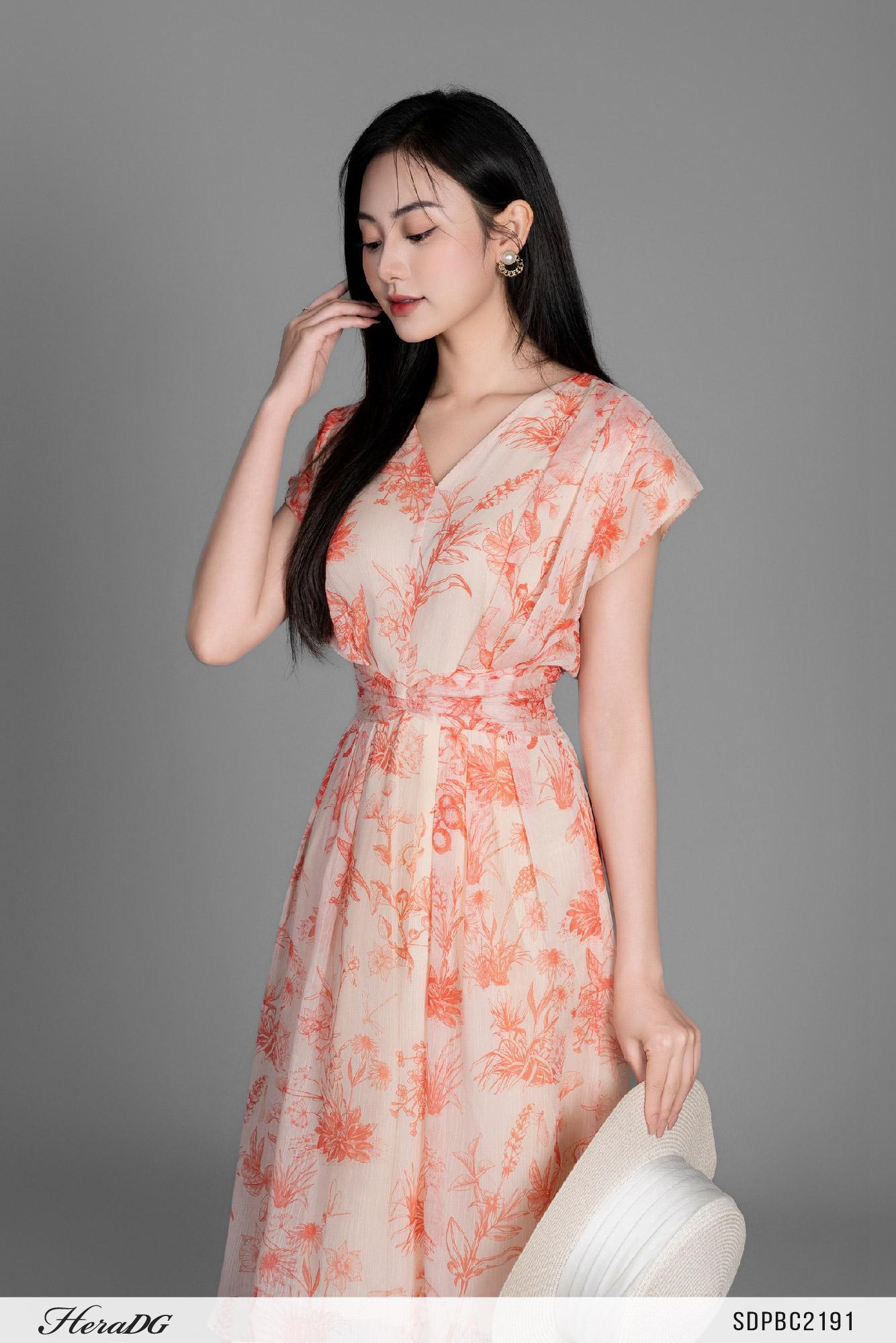 Đầm xoè đai eo
