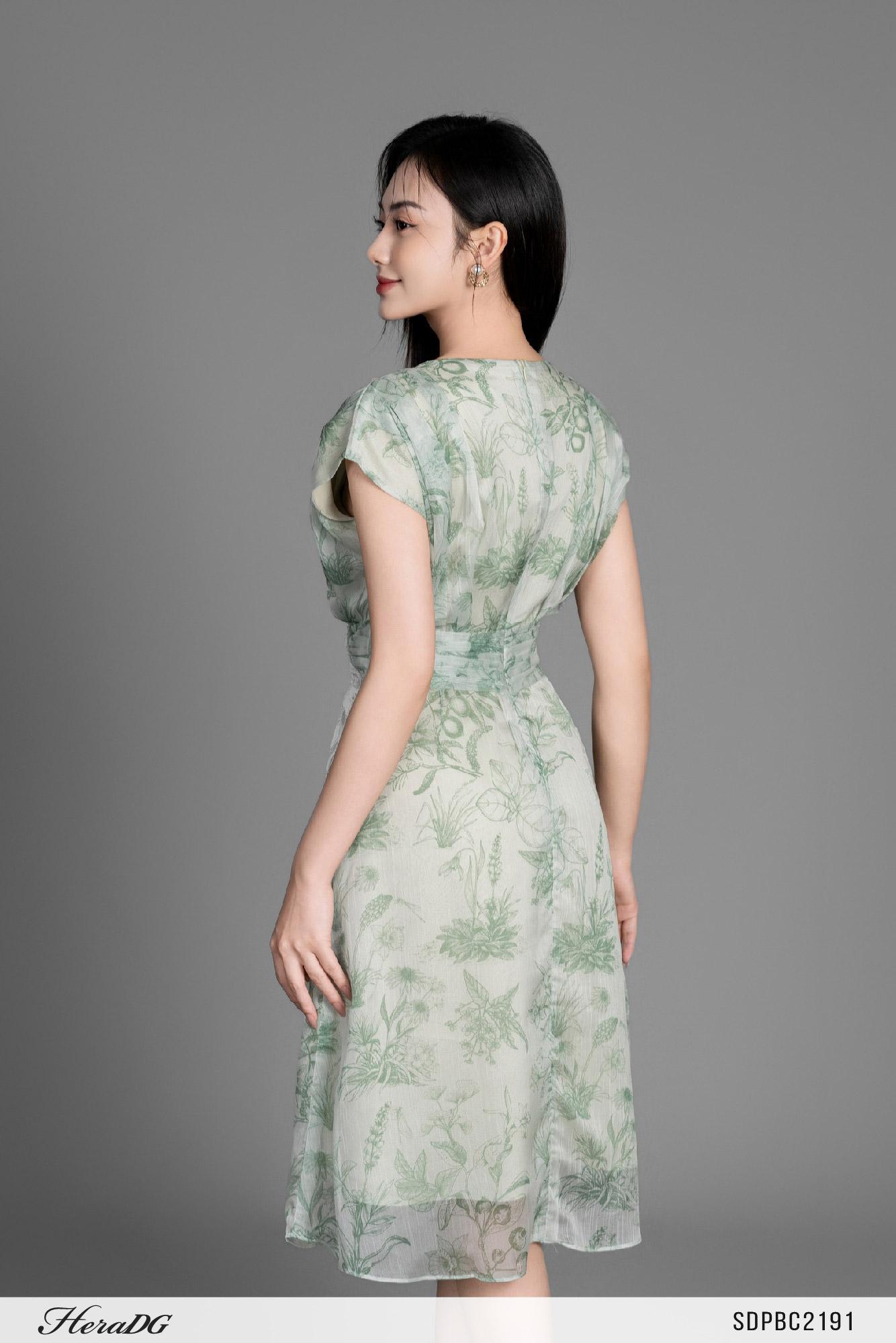 Đầm xoè đai eo