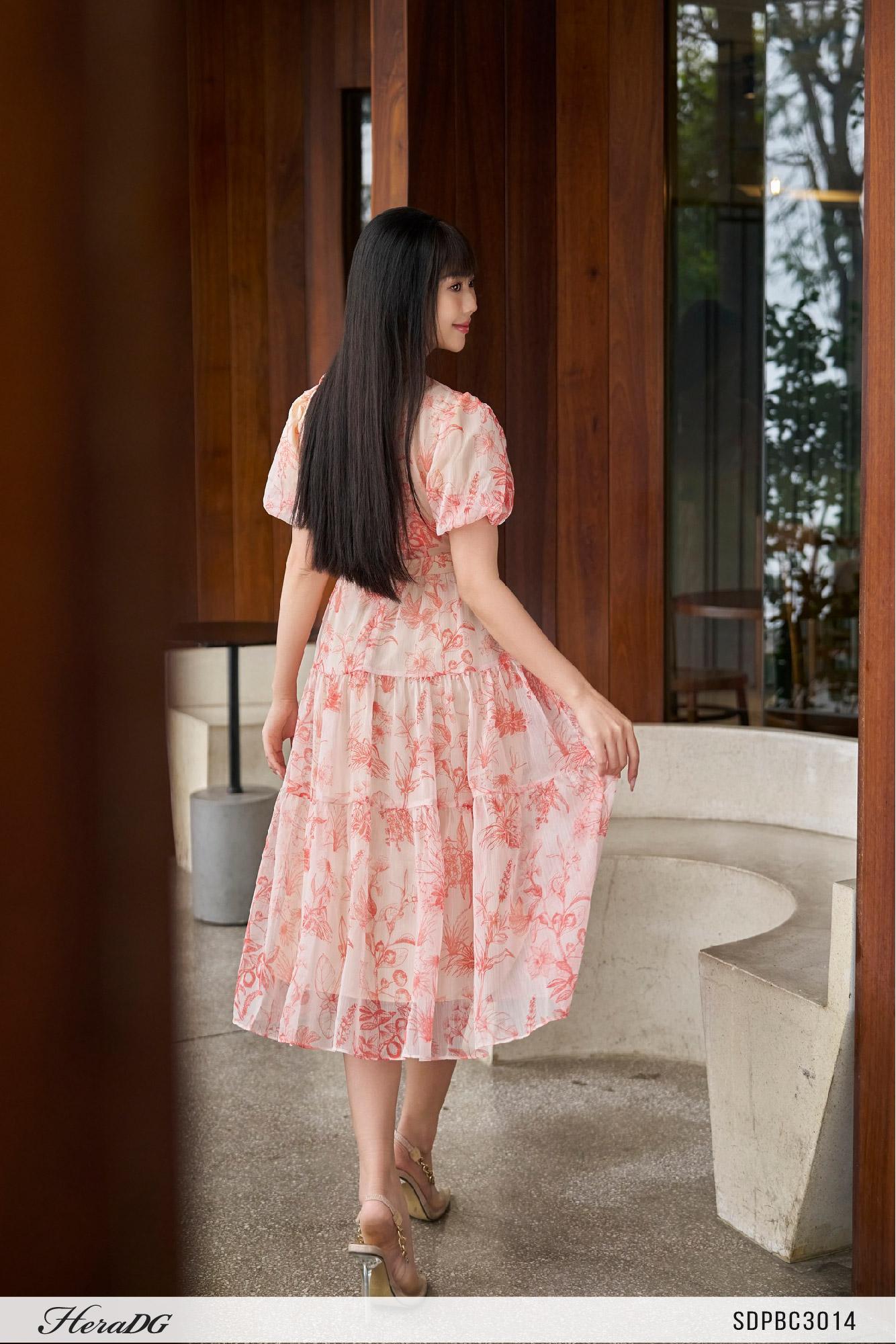 Đầm xoè trang trí nơ