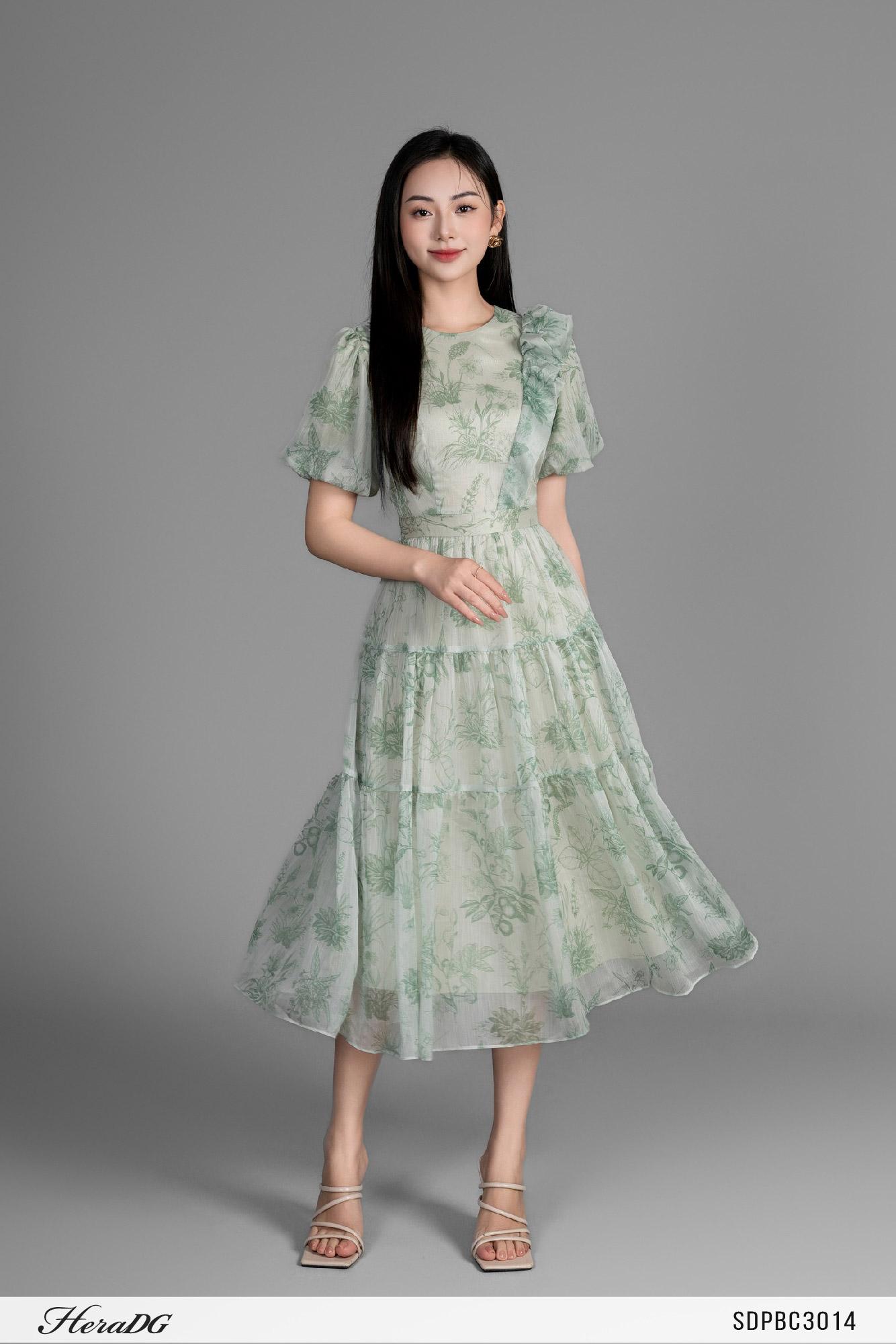 Đầm xoè trang trí nơ