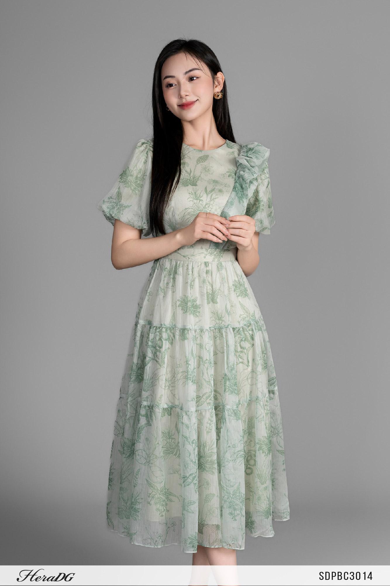 Đầm xoè trang trí nơ